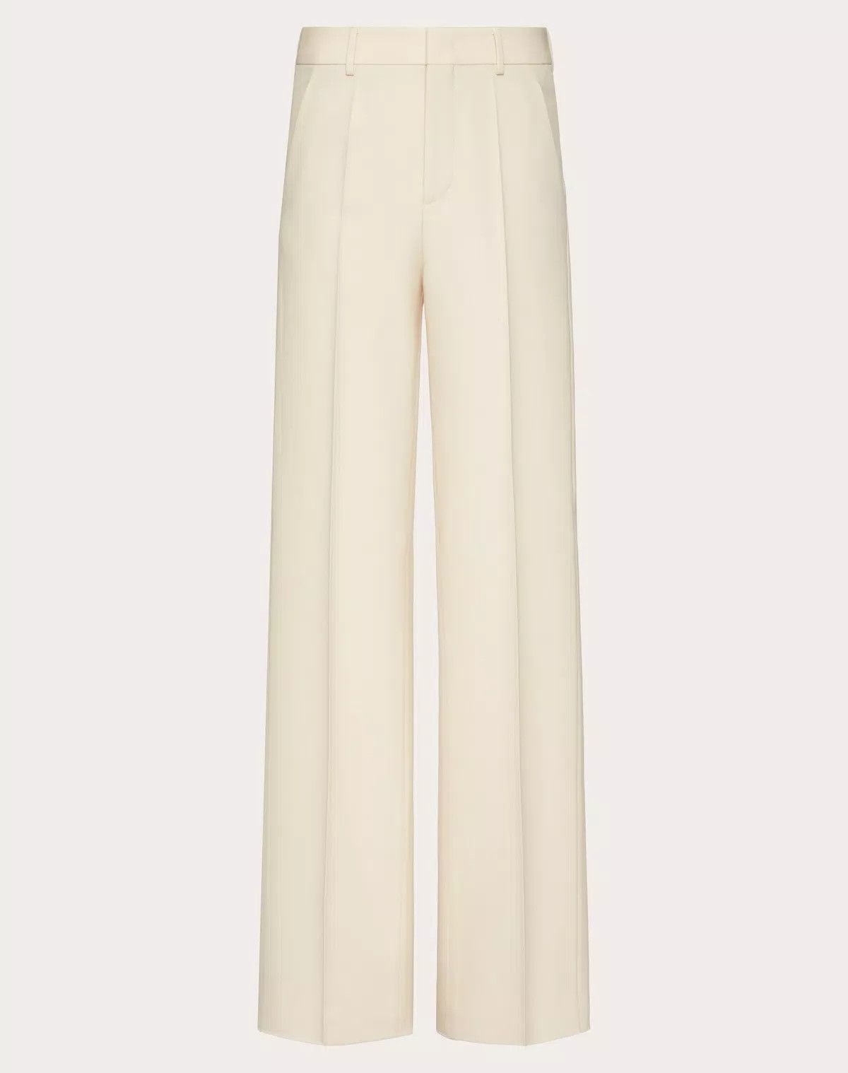 Valentino oc11z0625 Wool Trousers in White/Ivory Size US 38 / EU 54 - 1 Thumbnail