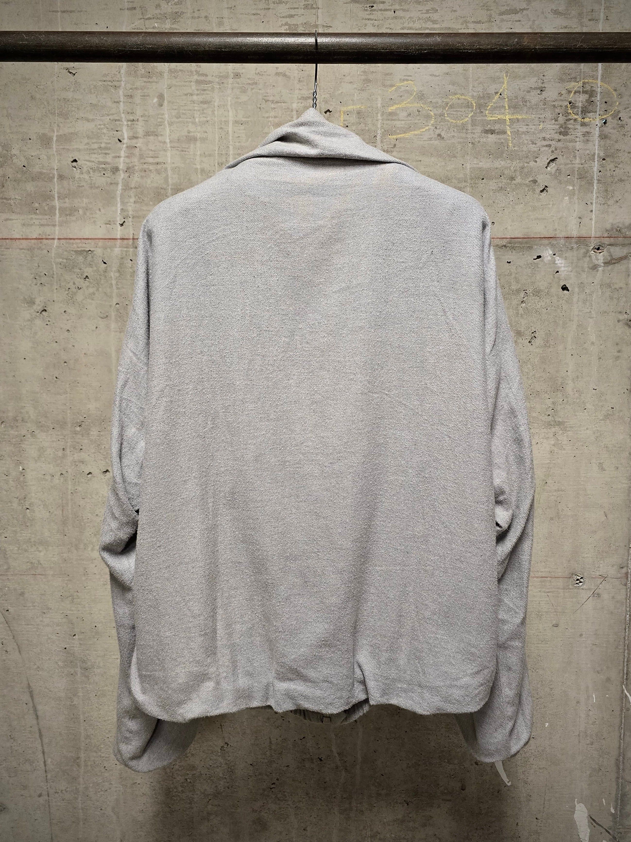 Deepti Deepti Light Grey Cotton Cocoon Bomber Jacket Size M / US 6-8 / IT 42-44 - 9 Thumbnail