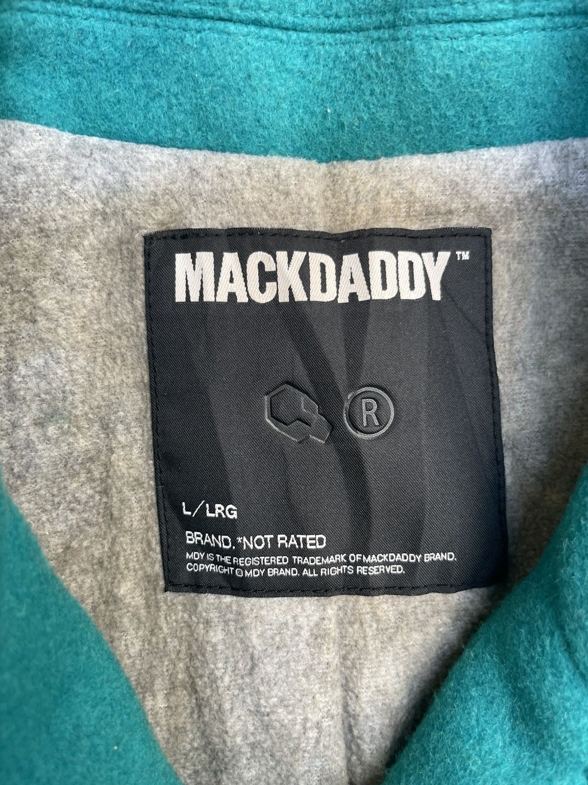 Japanese Brand × Vintage MACKDADDY Double Collar Wool Biker Jacket Aqua Blue L / LRG Size US M / EU 48-50 / 2 - 3 Thumbnail