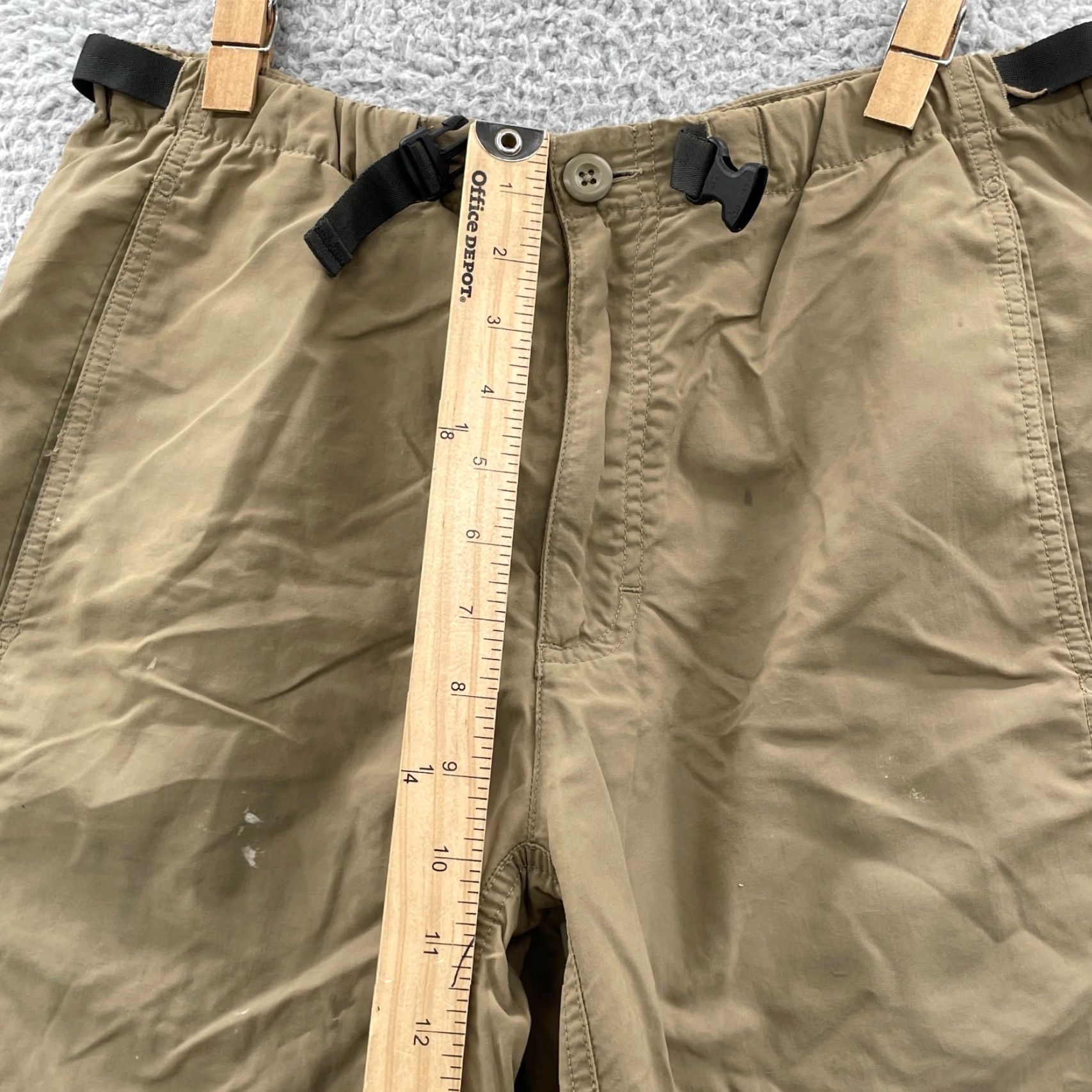 Patagonia Cargo Short Men Medium Beige Belted Pockets 30 Cargo Style Gorpcore Outdoor Hiking Shorts Mens