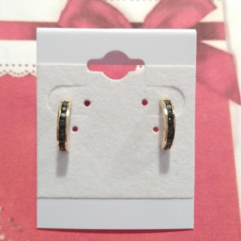 Designer Yellow Gold On 925 Sterling Silver C- Hoop Earrings Signed Size ONE SIZE - 1 Thumbnail