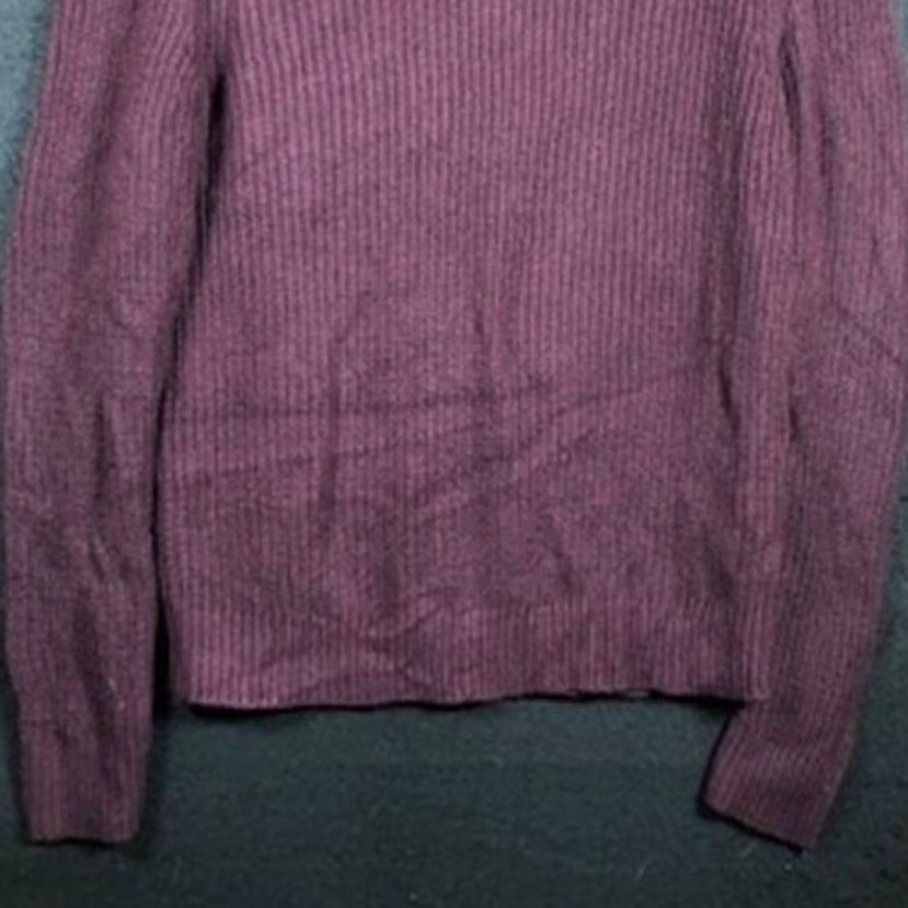 Banana Republic Banana Republic Mens Sweater Knit Wool Mock Neck Small Maroon Ribbed Size US S / EU 44-46 / 1 - 3 Thumbnail