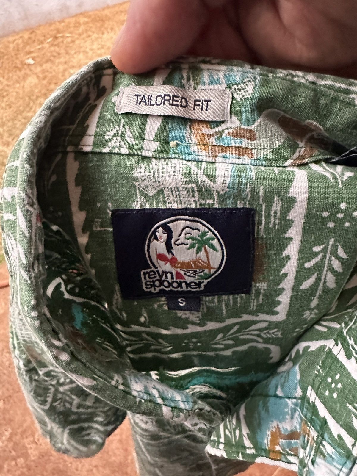 Reyn Spooner PreOwned Reyn Spooner Tailored Fit Green Hawaiian Men's S Size US S / EU 44-46 / 1 - 4 Thumbnail