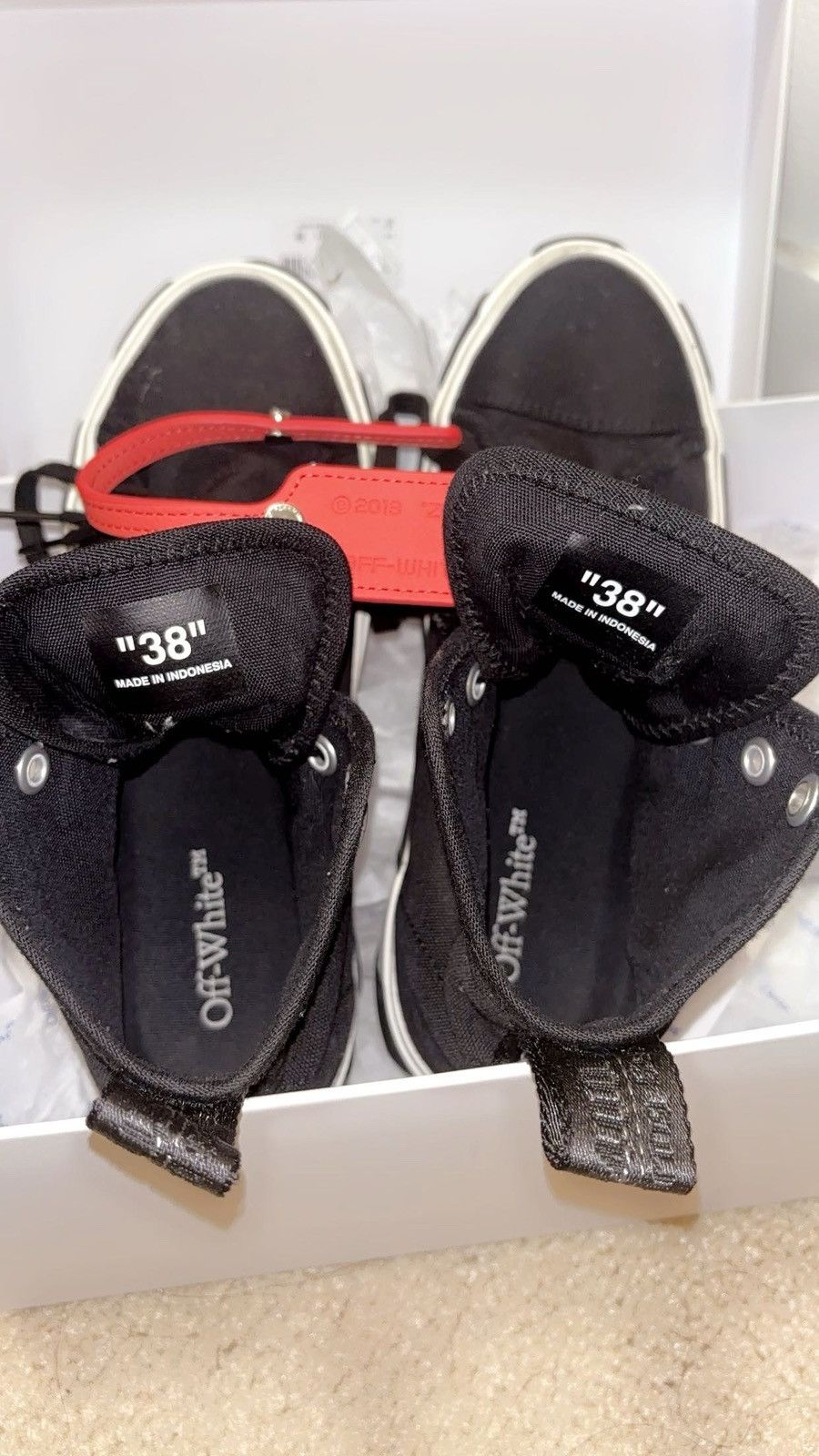 Off-White off-white vulcanized mid canvas black/white Size US 8 / IT 38 - 7 Thumbnail