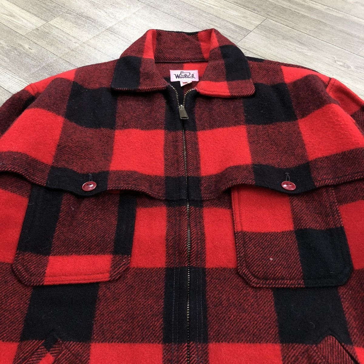 Woolrich Woolen Mills Vintage 60s Woolrich Buffalo Plaid Wool Mackinaw Jacket USA Size US L / EU 52-54 / 3 - 3 Thumbnail