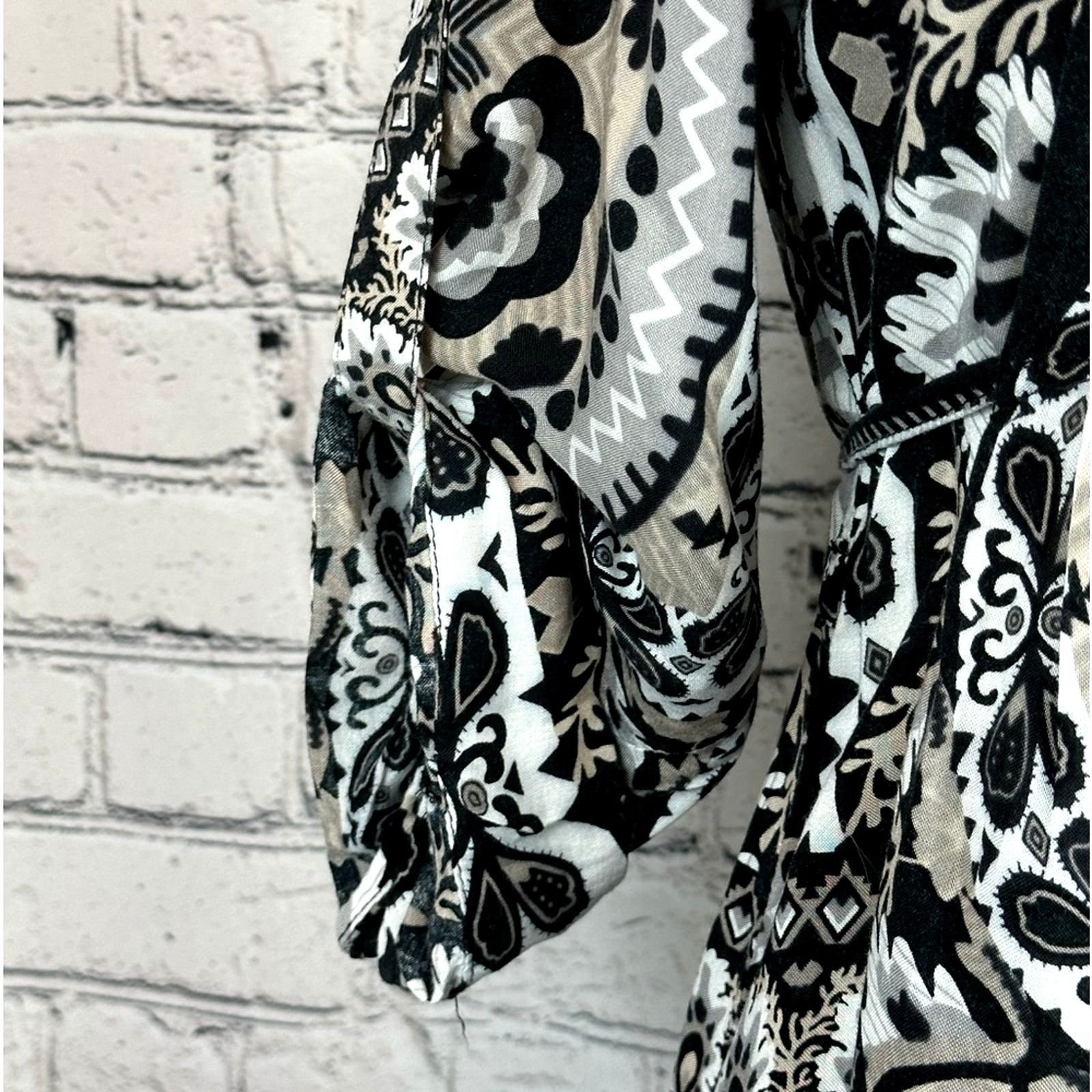 Other Paisley Shirt/Dress Chinese Collar Ties Under Bust Brown L Size L / US 10 / IT 46 - 11 Thumbnail