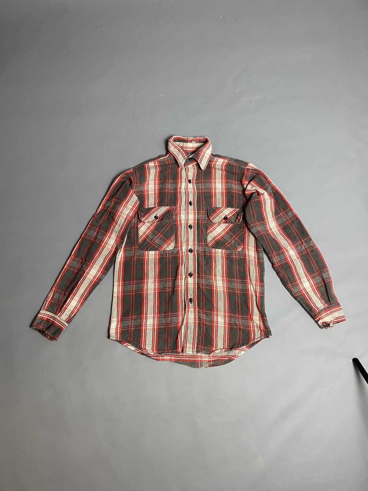 FiveBrother Vintage 70s Five Brother USA Plaid Shirt Long Sleeve Size S Size US S / EU 44-46 / 1 - 1 Thumbnail