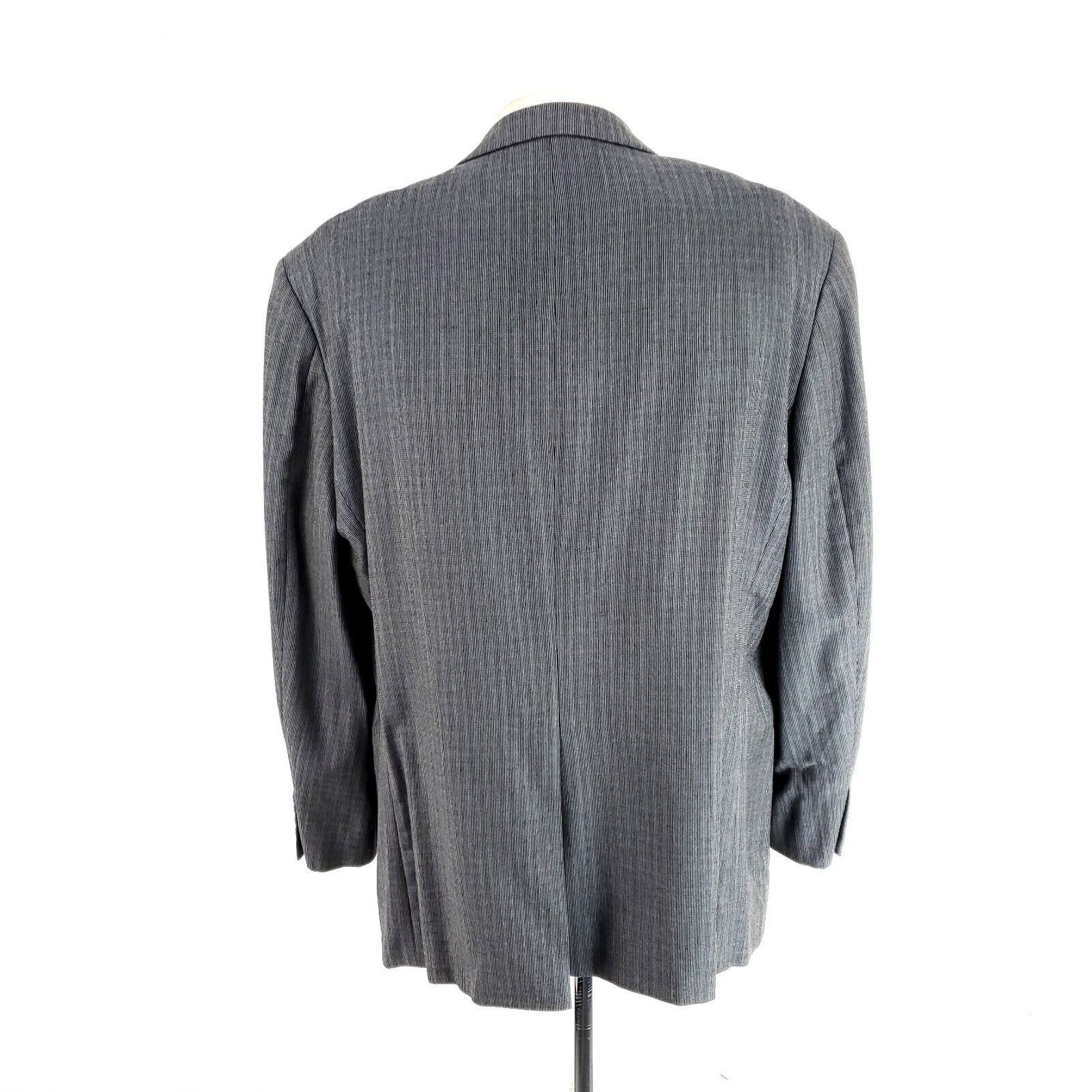 Lauren Ralph Lauren Lauren Ralph Lauren Silk Wool 2 Button Blazer 44R Blue Gray Size 44R - 5 Thumbnail