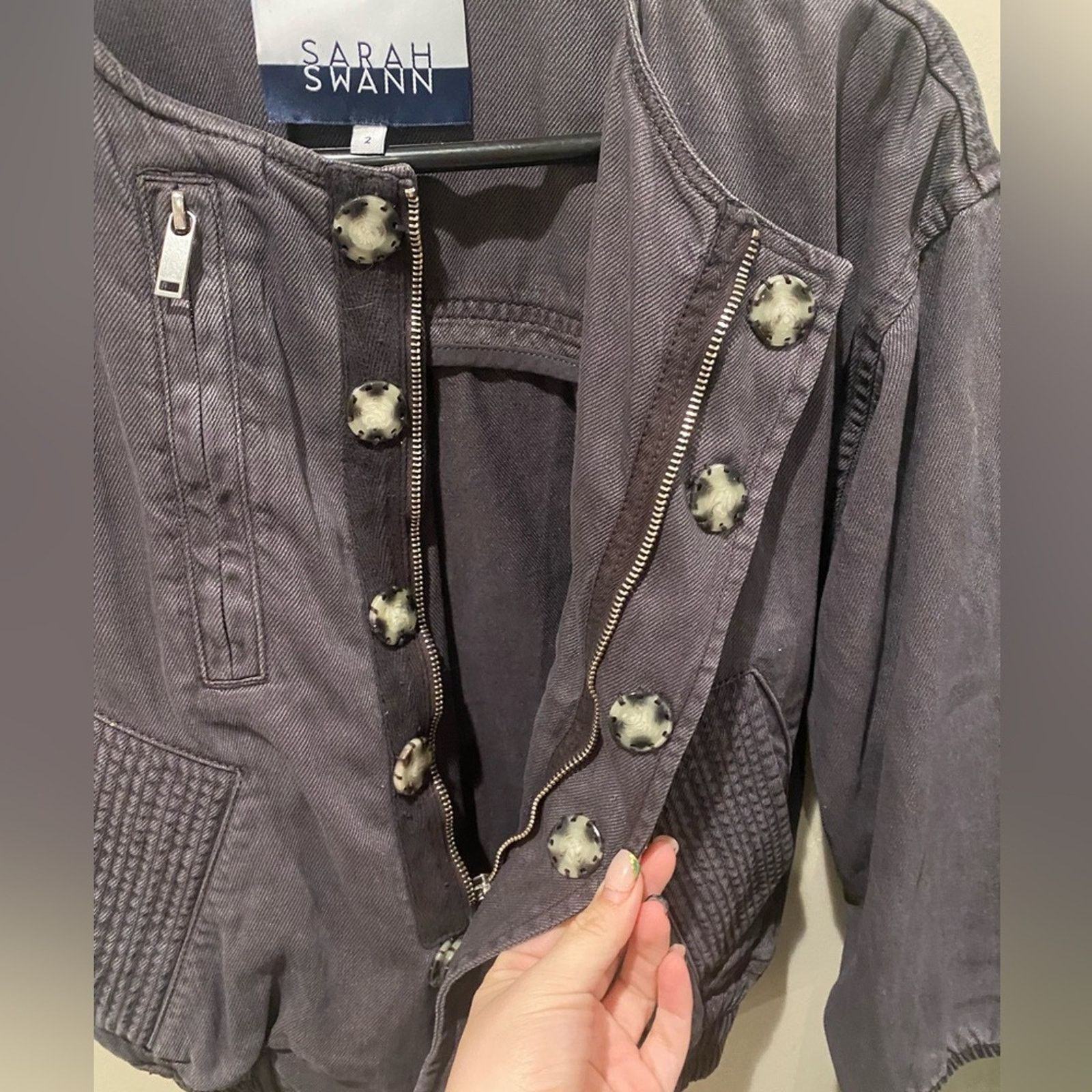 Other Sarah Swann GARMENT DYED UTILITY JACKET Gray SZ.2 Size M / US 6-8 / IT 42-44 - 2 Thumbnail