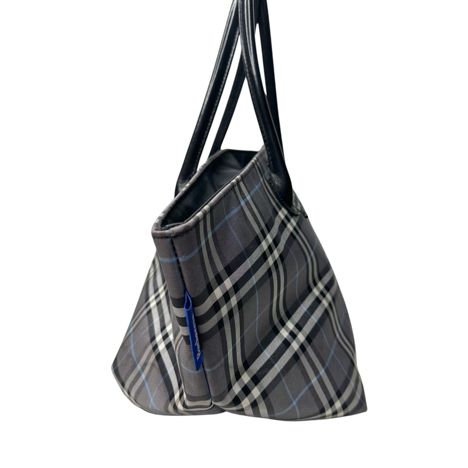 Burberry Autre Marque Burberrys London Gray Nova Check Blue Label Bag Size ONE SIZE - 4 Thumbnail