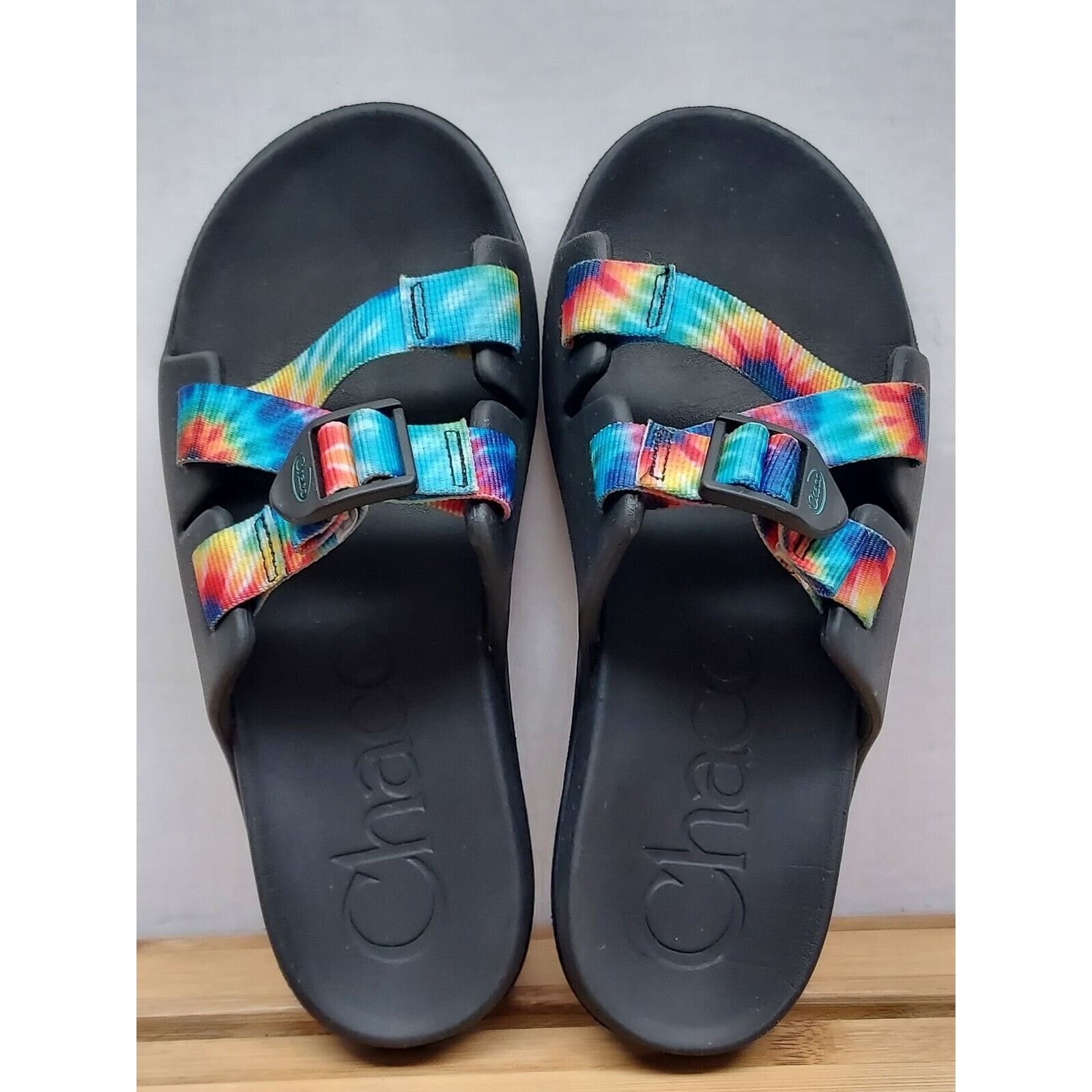 Chaco Chaco Kids | Tie-Dye | Chillos Slide Sandals Size Y4 Size US 4 / IT 34 - 8 Thumbnail