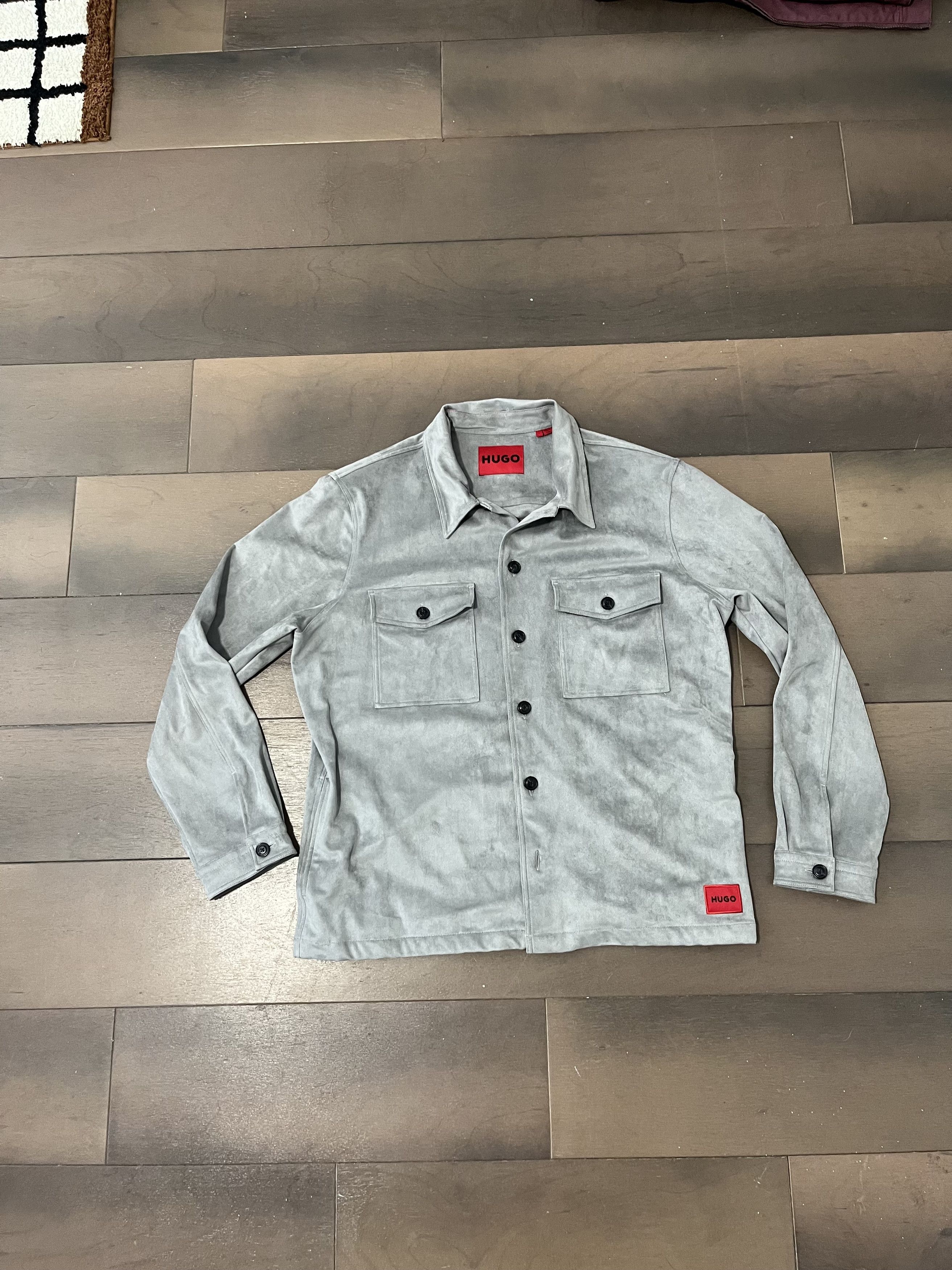 Hugo Boss Hugo Boss Faux Grey Suede Jacket - 4 pockets Size US L / EU 52-54 / 3 - 1 Thumbnail