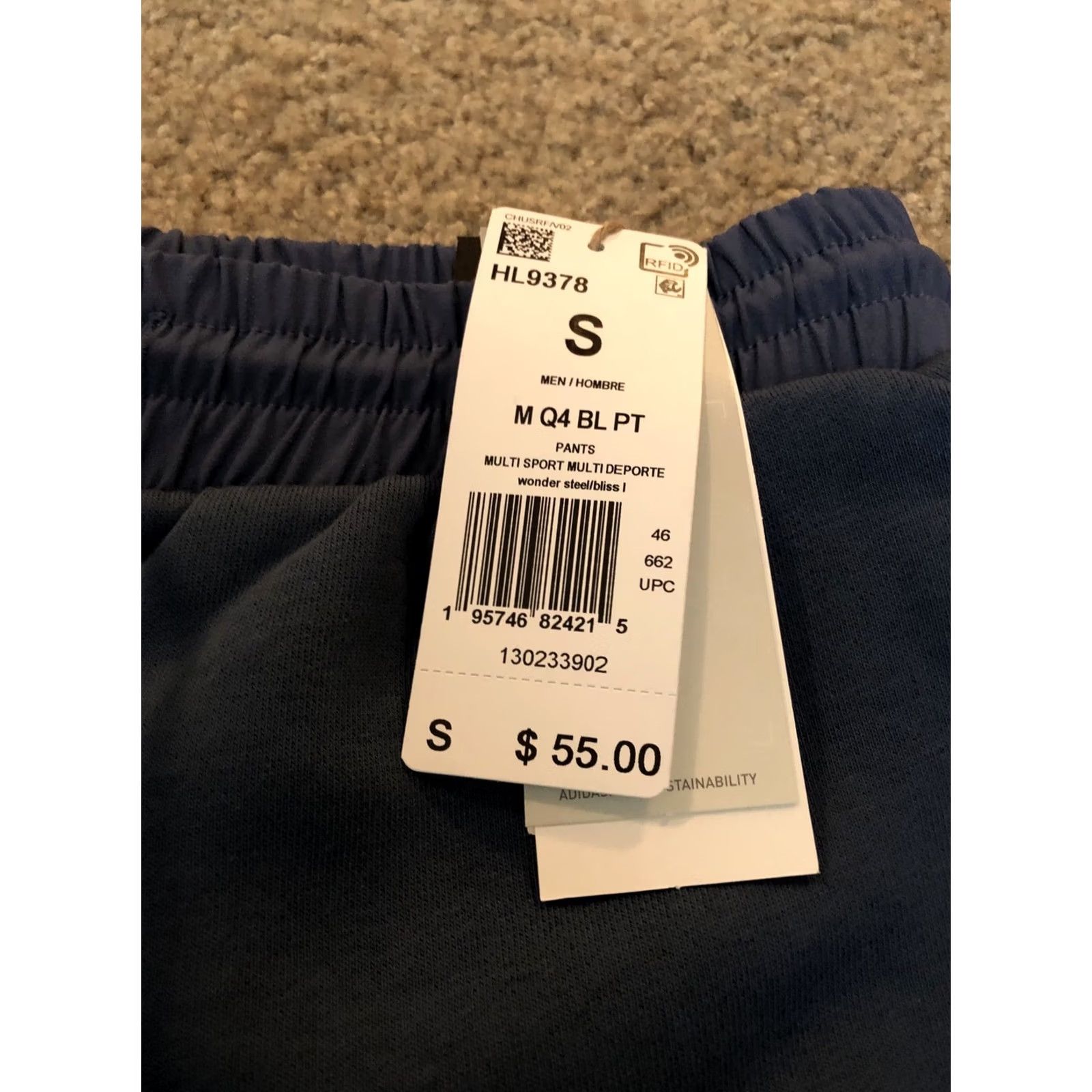 Adidas Adidas Essentials Brandlove Jogger Sweat Pants Men S Blue HL9378 Sweatpants, Activewear, Fleece, Regular, Size S, Men Size US 29 - 2 Thumbnail
