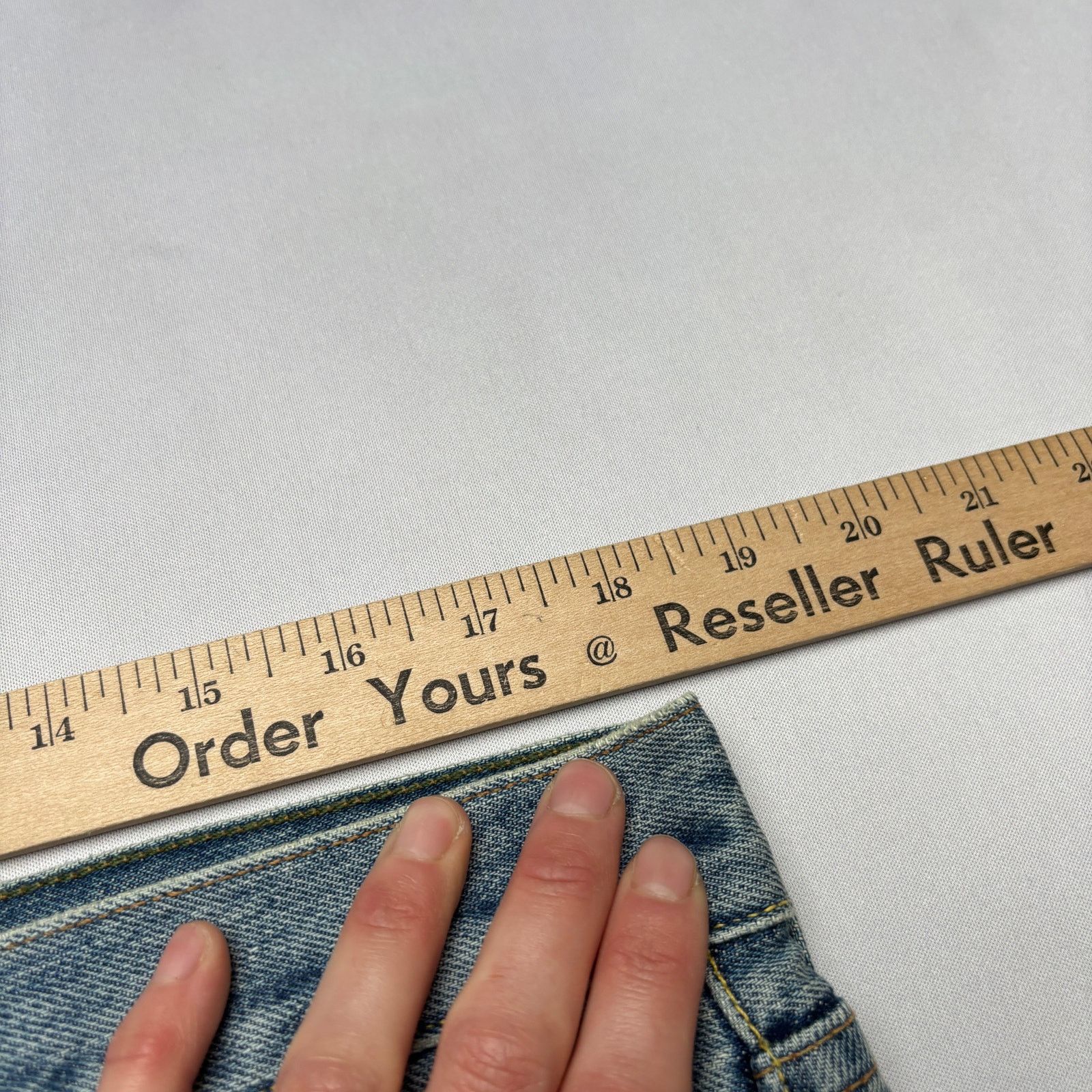 Sid Mashburn $185 Sid Mashburn Light Wash Denim 36x32 Slim Straight Jeans Size US 36 / EU 52 - 5 Thumbnail