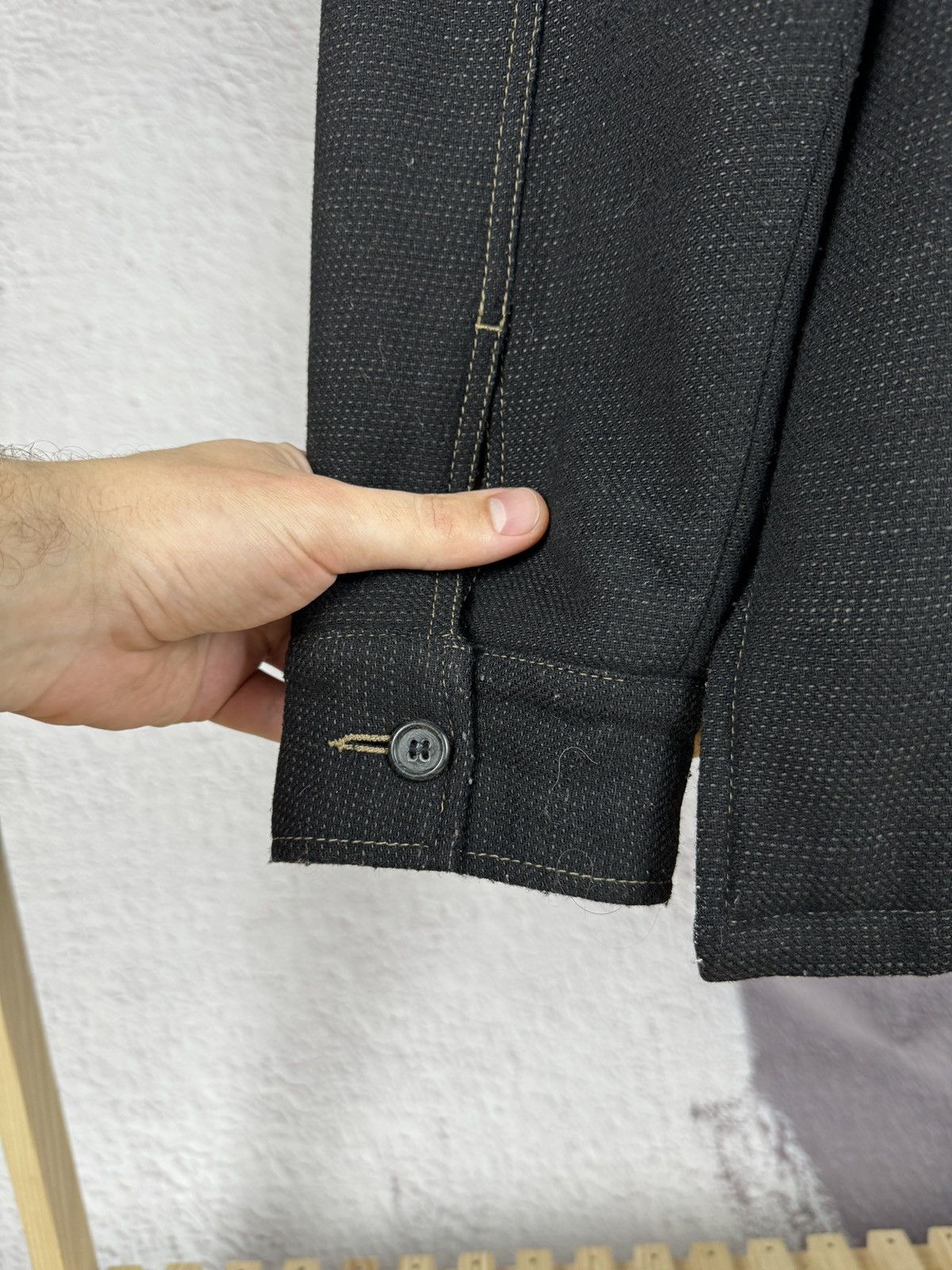 Armani Armani Jeans vintage wool hemp dark brown full zip jacket Size US XXL / EU 58 / 5 - 17 Thumbnail