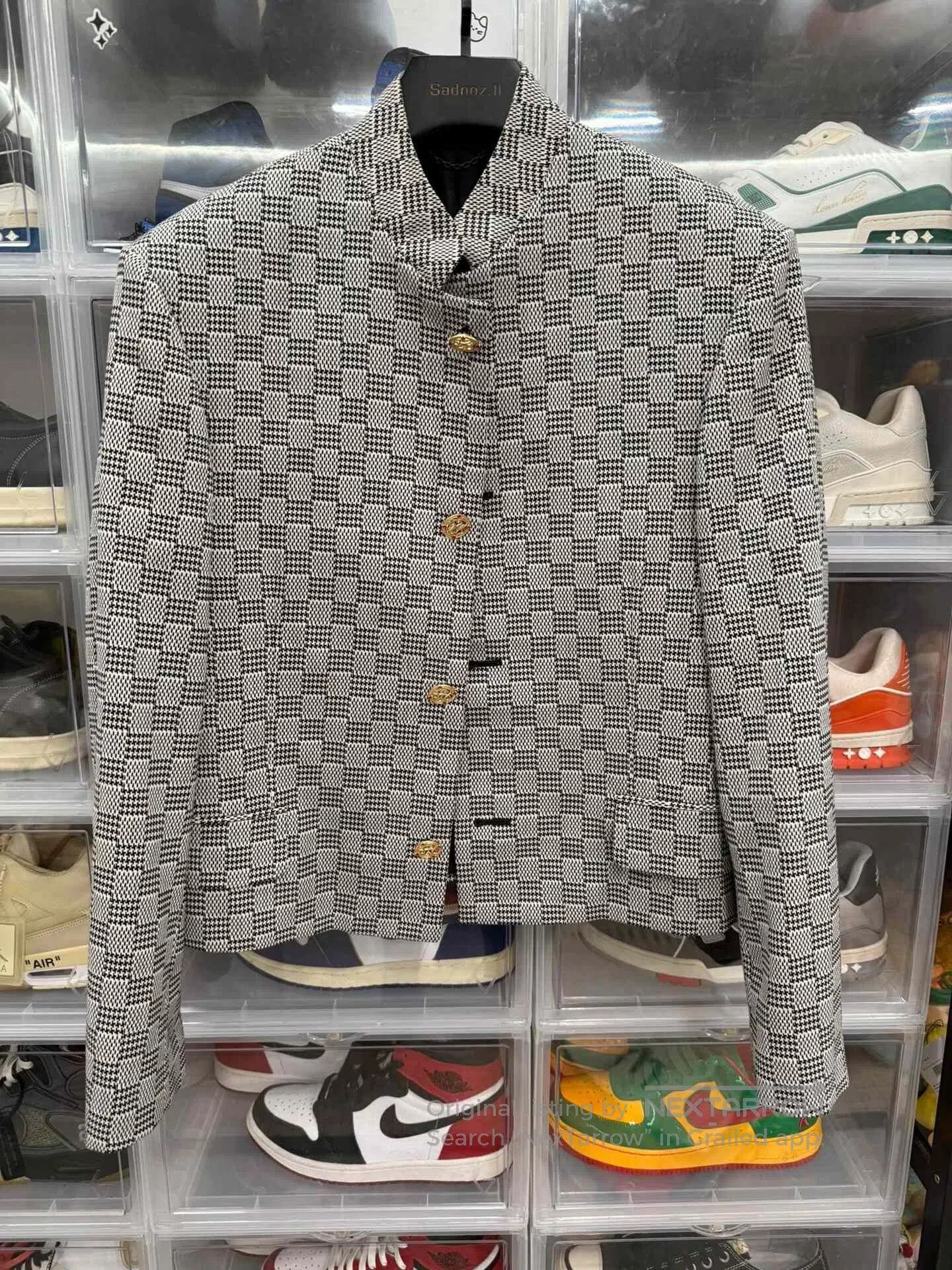 Louis Vuitton Louis Vuitton Houndstooth Wool Blazer. Size US M / EU 48-50 / 2 - 1 Thumbnail
