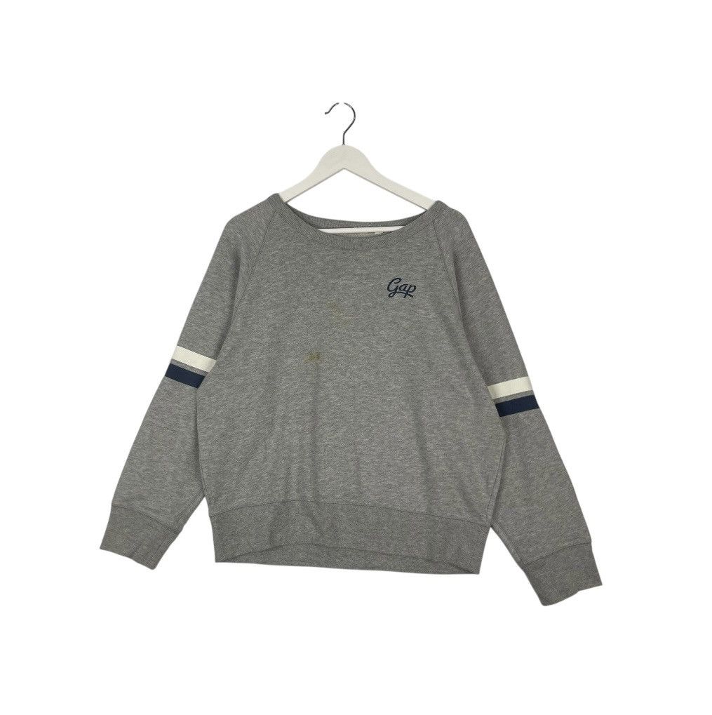 Designer × Vintage vintage Hoodie/sweater gap small logo gray blue white two Size US L / EU 52-54 / 3 - 1 Thumbnail