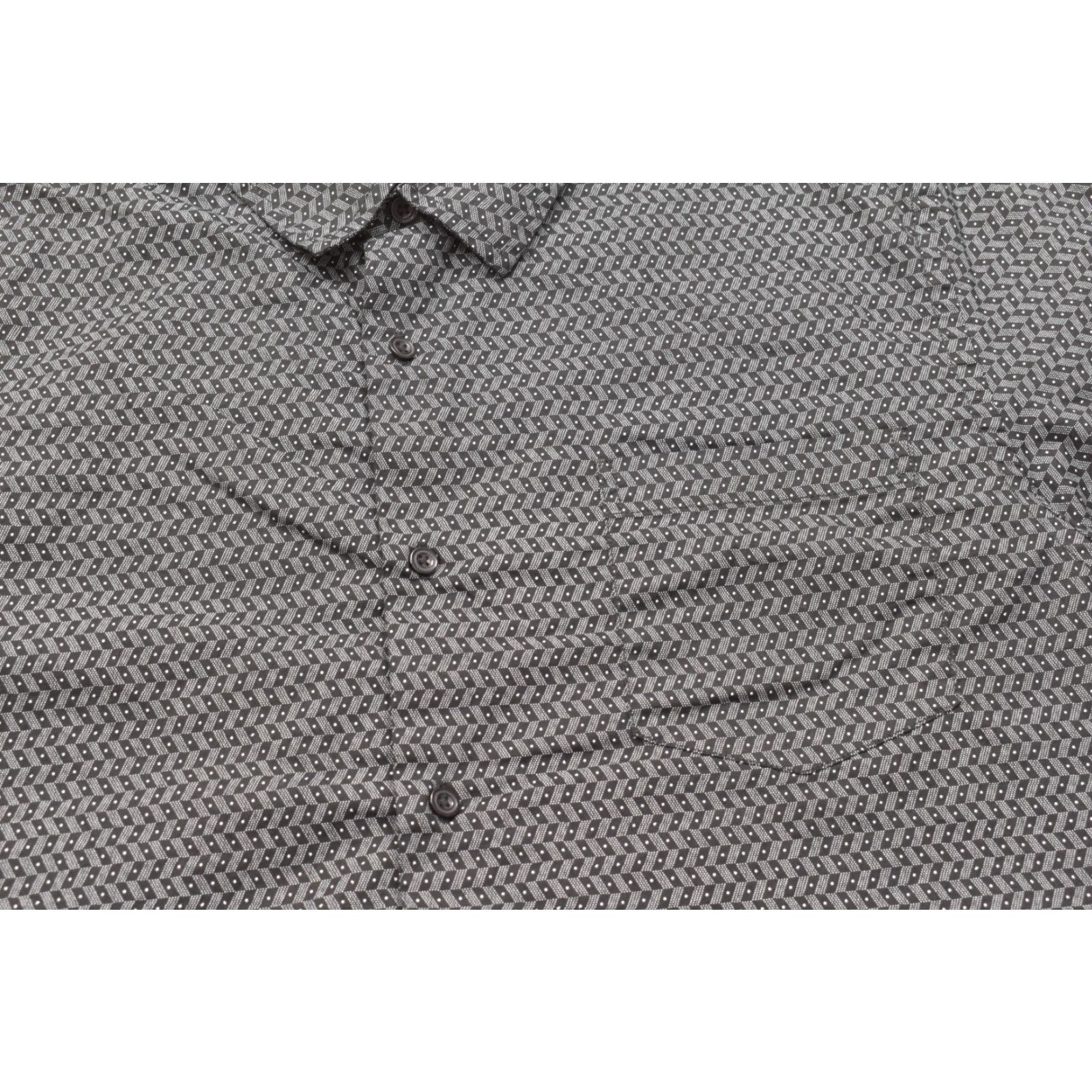 Guess Guess Men's XXL Slim Fit Button Down Shirt Long Sleeve Grey Geometric Print Stre Size US XXL / EU 58 / 5 - 5 Thumbnail