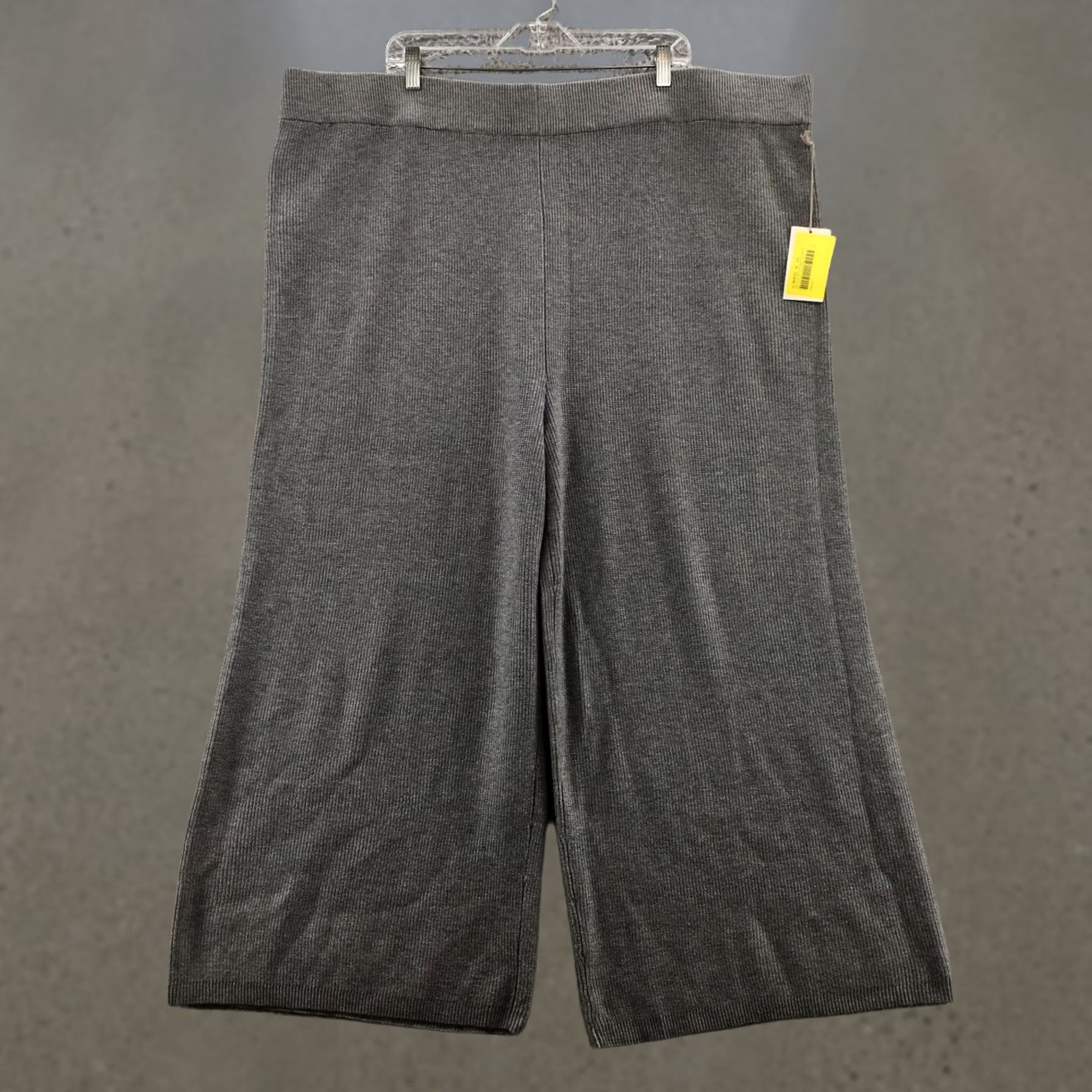Vintage A New Day Ankle Wide-Leg Pants Womens 3X Gray High Rise Knit NEW Size 40" / US 18 - 1 Thumbnail
