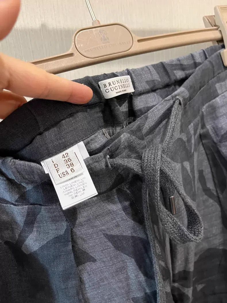 Brunello Cucinelli Brunello Cucinelli Patterned Linen Casual Pants 2024 Model Size 27" / US 4 / IT 40 - 5 Thumbnail