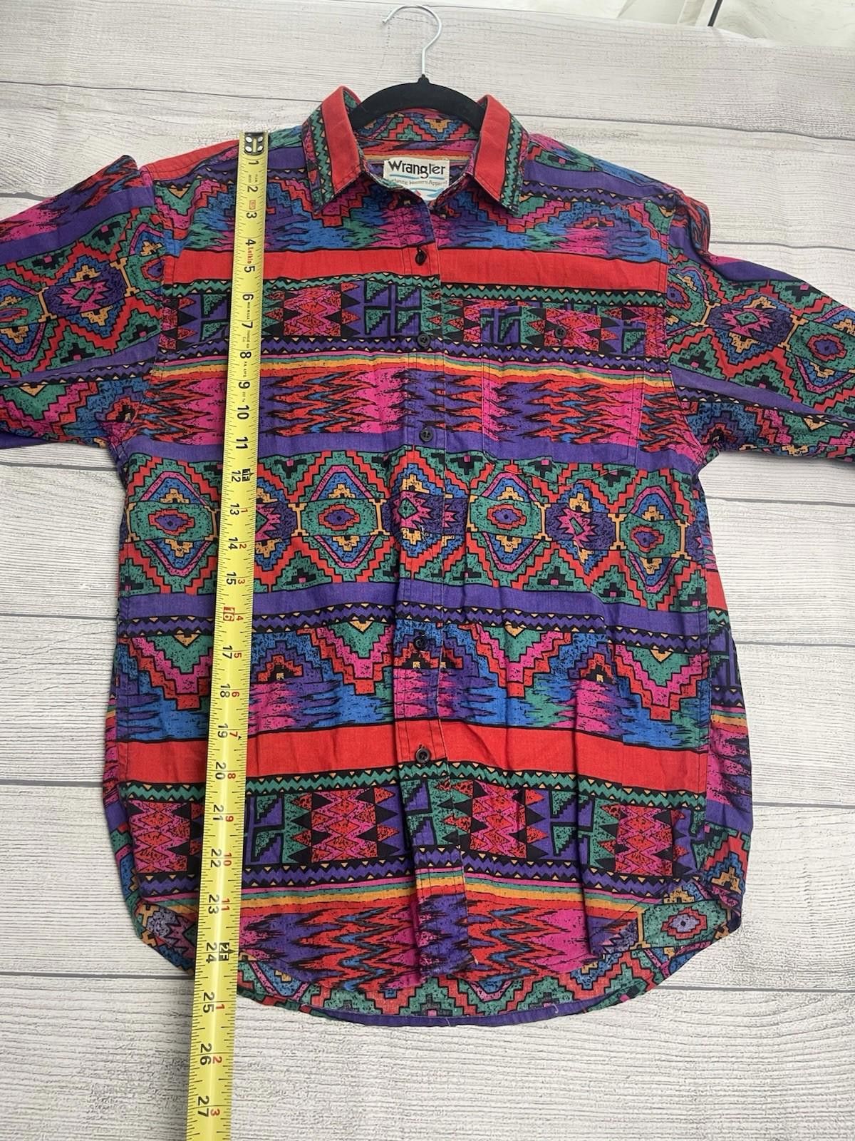 Wrangler Vtg Wrangler Shirt Womens L? Aztec Western Apparel Size L / US 10 / IT 46 - 4 Thumbnail