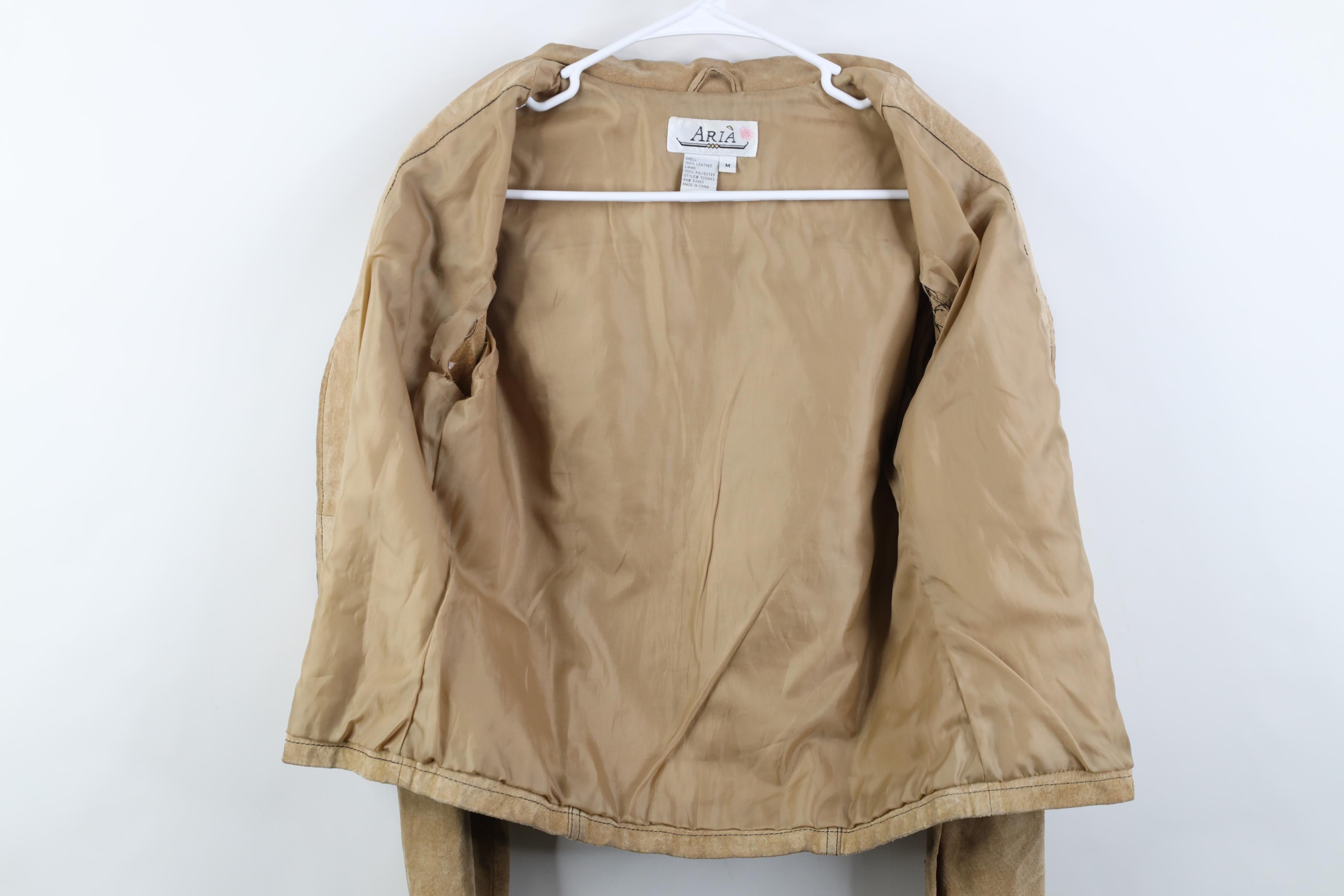 Vintage Vintage 90s Streetwear Babydoll Suede Leather Jacket Size M / US 6-8 / IT 42-44 - 11 Thumbnail