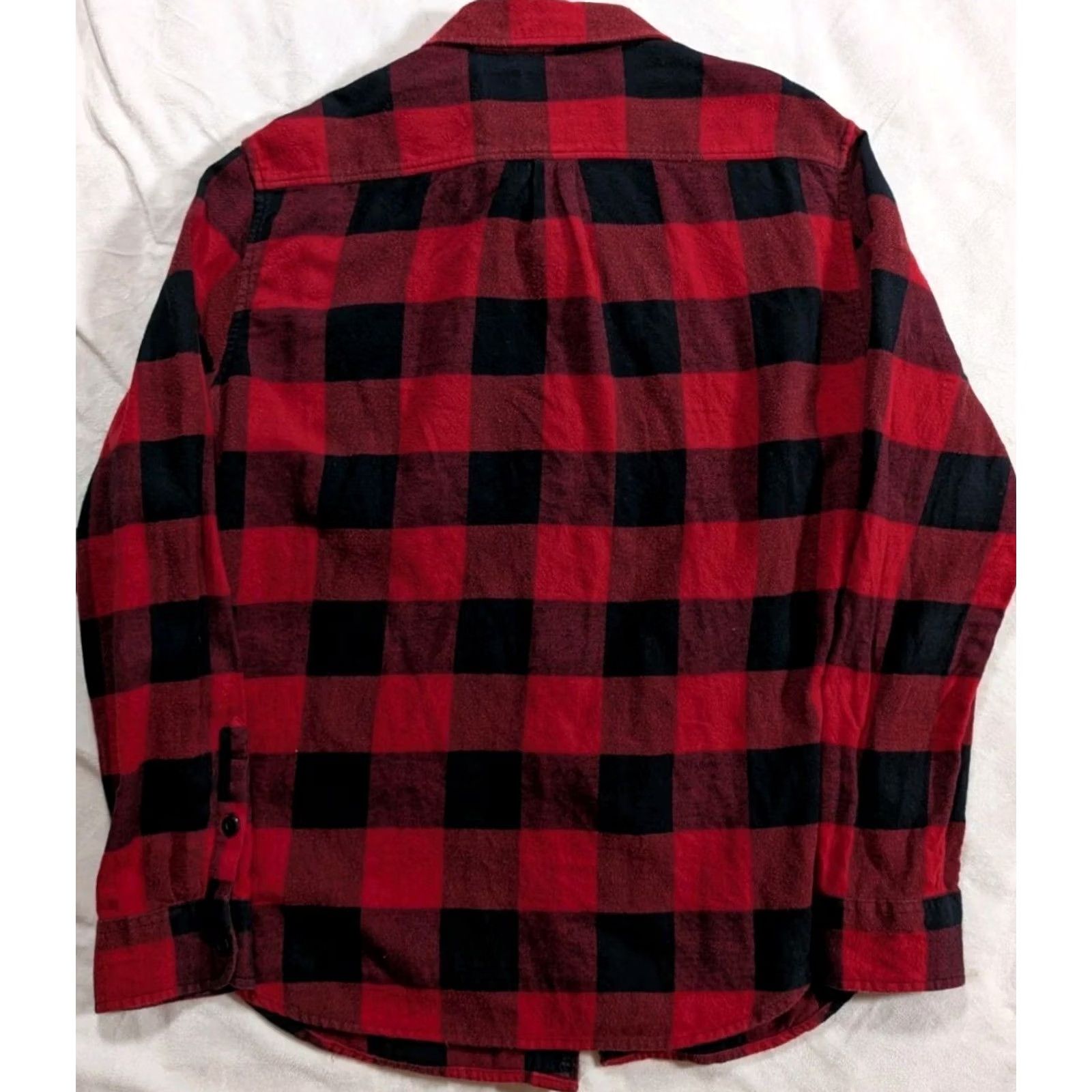 Vans VANS Off The Wall Flannel Shirt Mens Large Slim Fit Red Plaid Sleeve Button Up Size US L / EU 52-54 / 3 - 7 Thumbnail