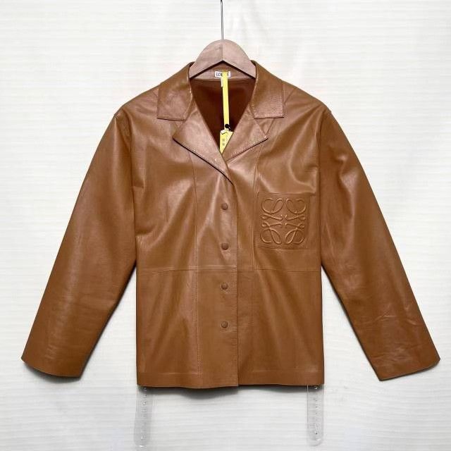 Loewe LOEWE Logo Single-Breasted Leather Shirt Jacket Size S / US 4 / IT 40 - 1 Thumbnail