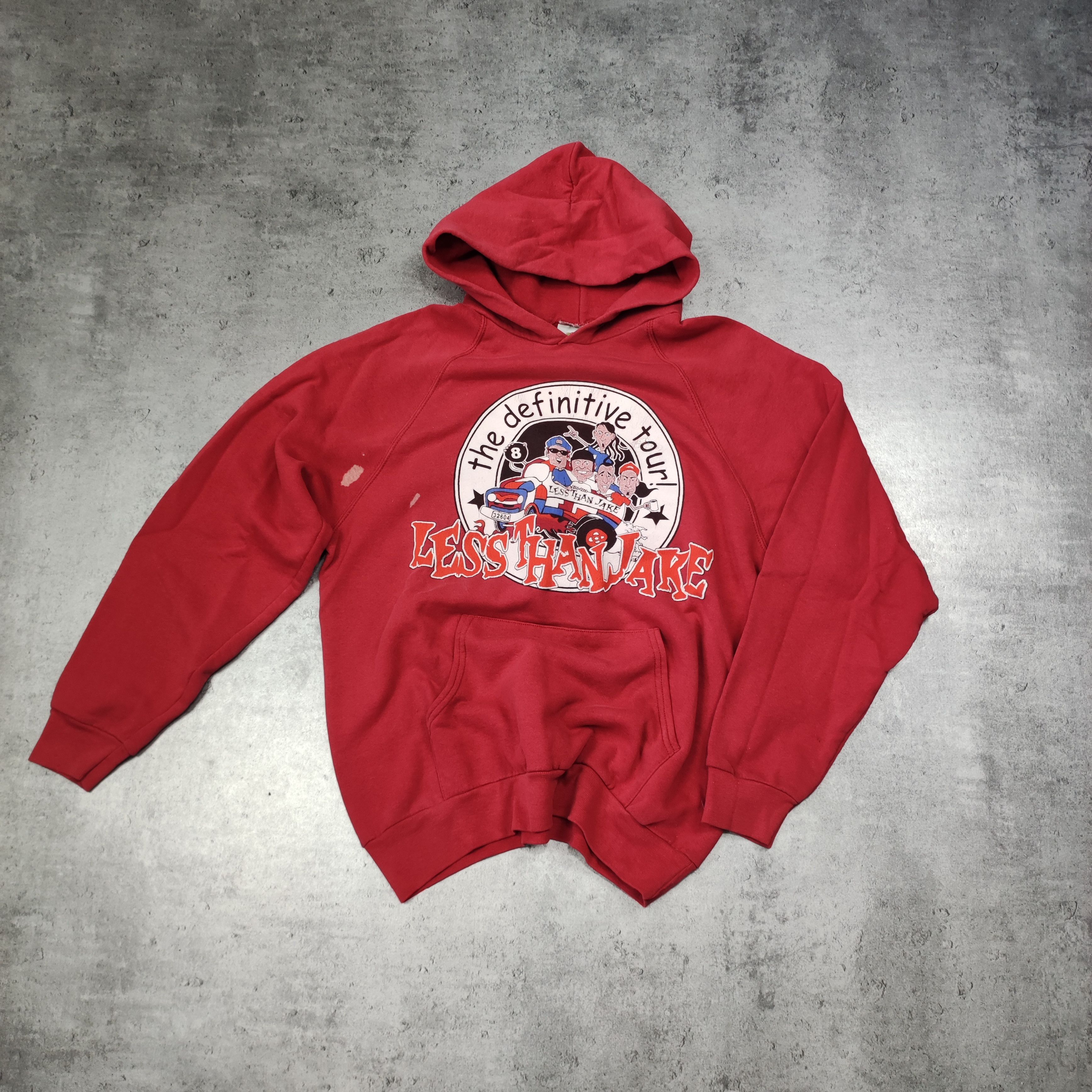 Vintage RARE 90s Less Than Jake Merch Promo Red Hoodie
