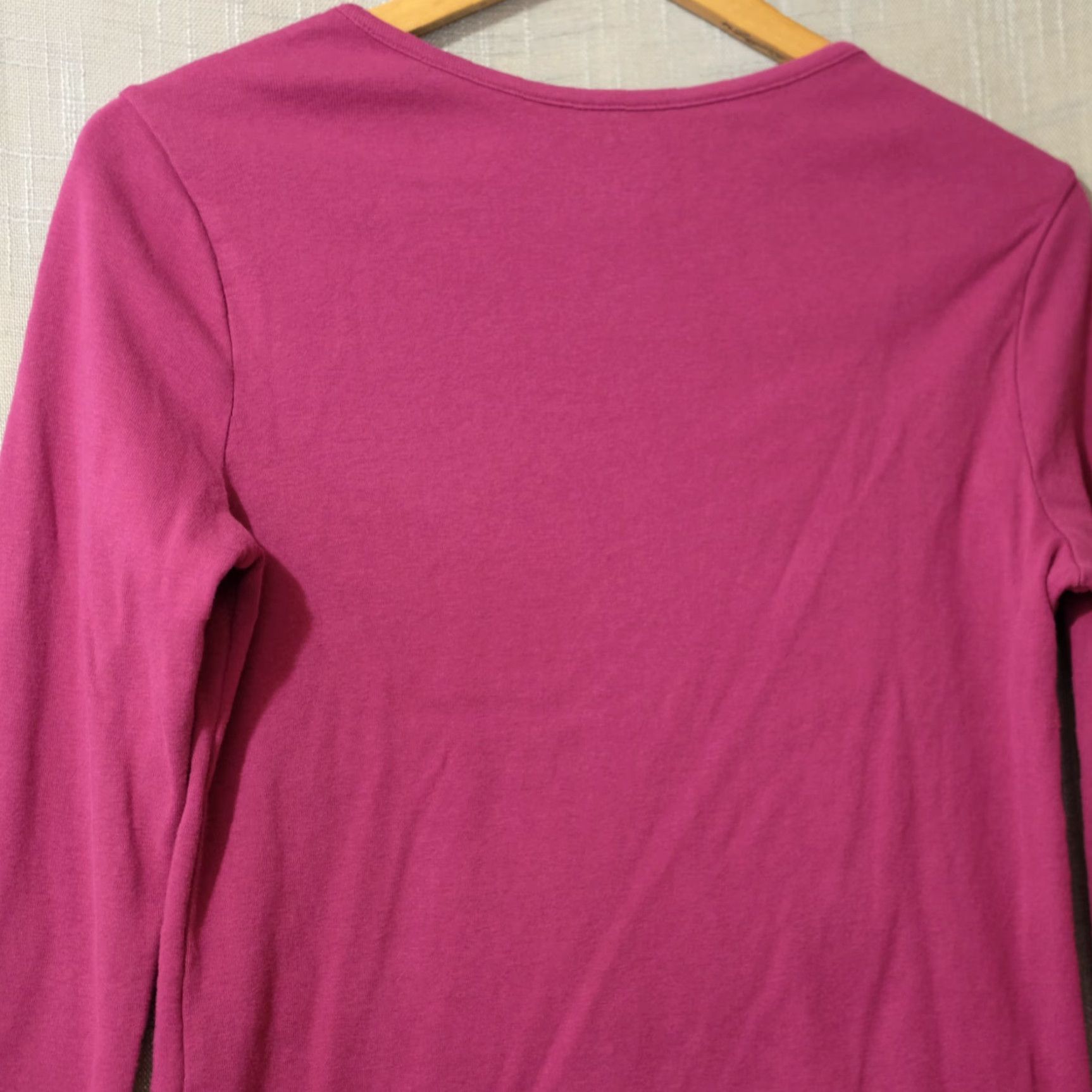 Vintage White Stag Longsleeve Top Floral Raspberry 100% Cotton Women's M Shirt Casual Sleeve Knit T-Shirt NO Size M / US 6-8 / IT 42-44 - 6 Thumbnail