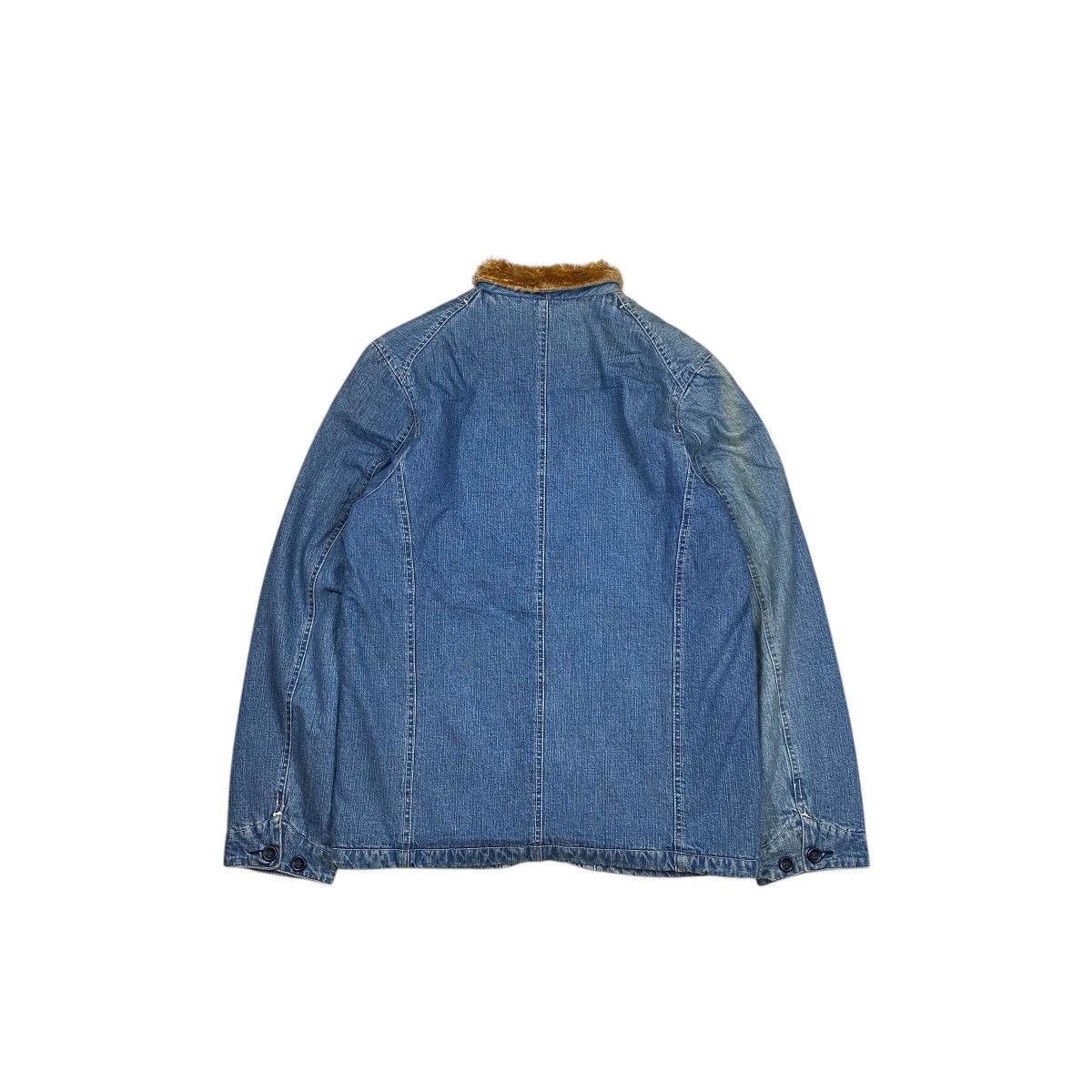 Eternal × Japanese Brand × Sugar Cane Eternal Japan Fur Shawll Collar Chore Denim Jacket Size US M / EU 48-50 / 2 - 2 Thumbnail