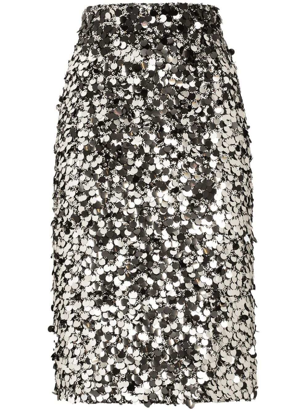 Dolce & Gabbana SEQUIN-EMBELLISHED MIDI SKIRT Size 32" / US 10 / IT 46 - 1 Thumbnail