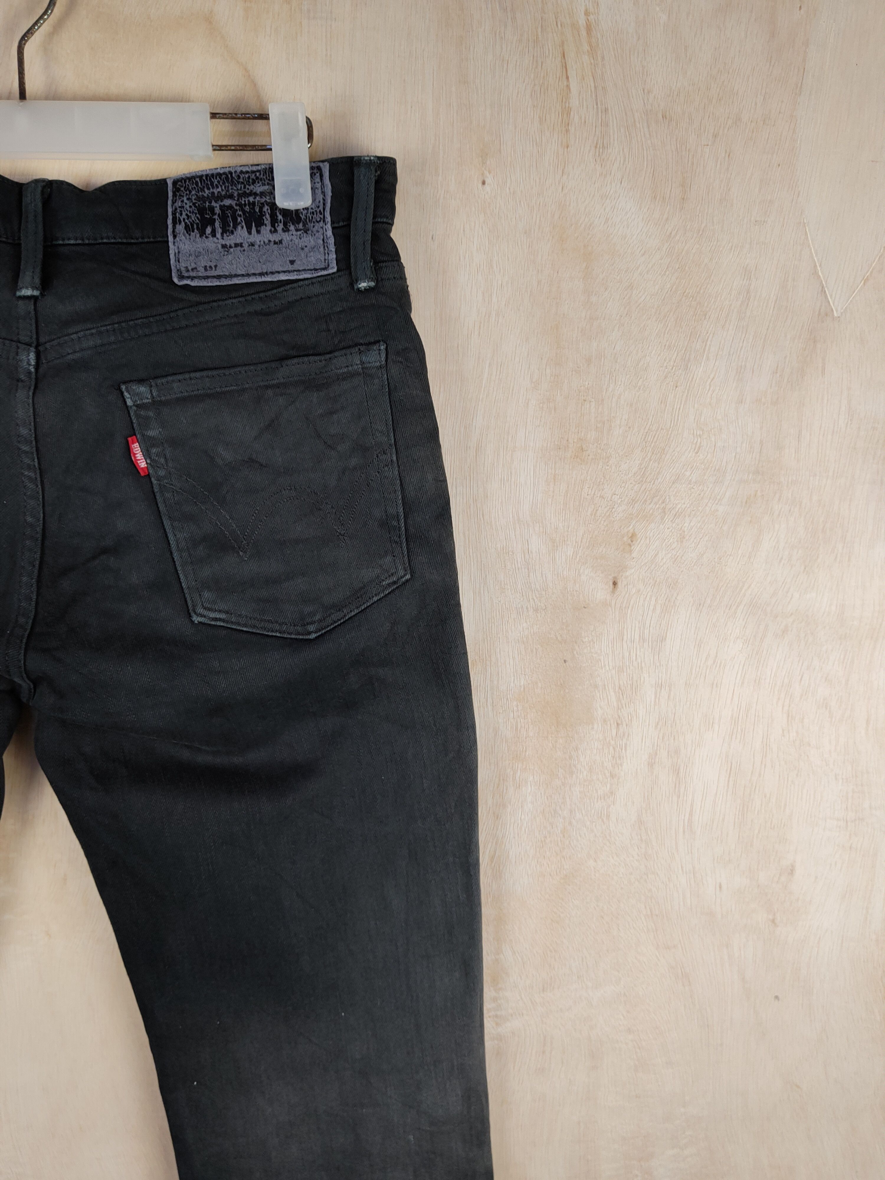 Edwin Edwin Black Faded Distressed Ripped Jeans #S2417 Size US 32 / EU 48 - 12 Thumbnail