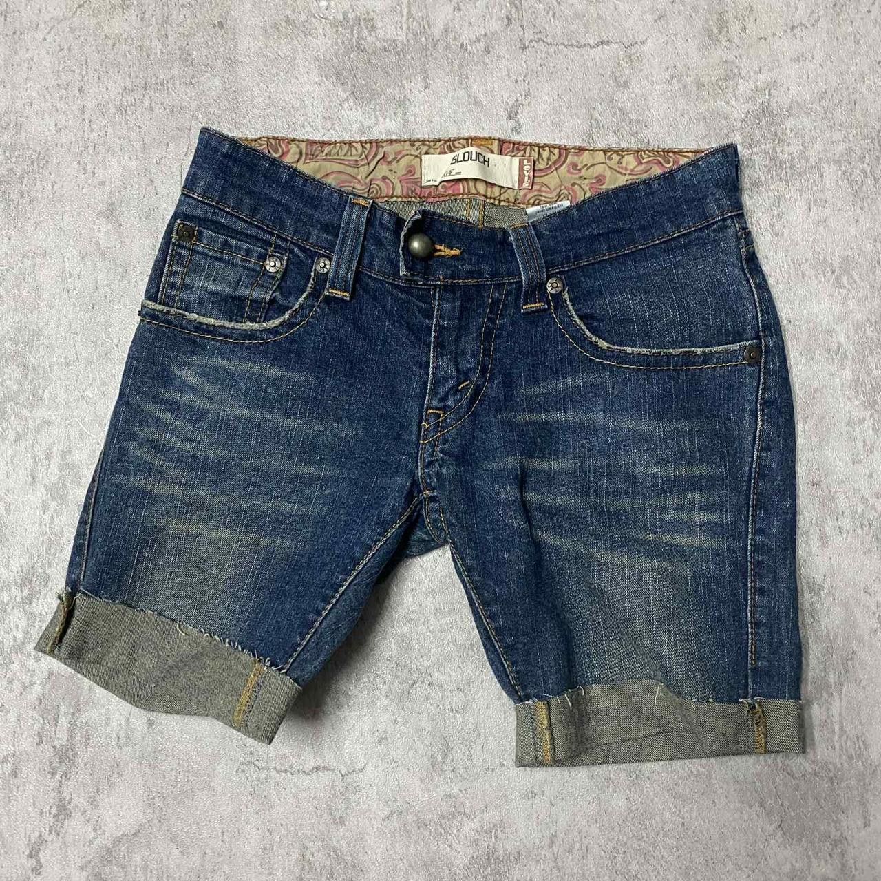 Levi's Levi's navy denim shorts with paisley lining #denimshorts Size US 32 / EU 48 - 1 Thumbnail