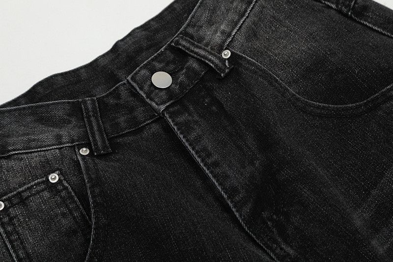 Vintage American retro high-waisted wide-leg distressed jeans Size US 32 / EU 48 - 4 Thumbnail