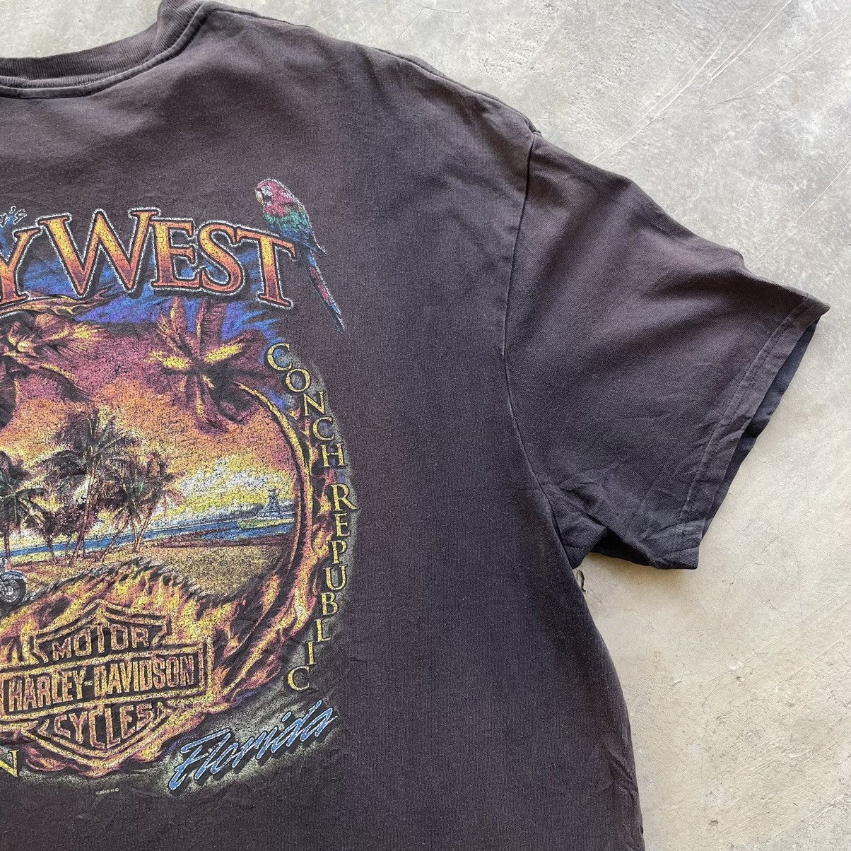 Harley Davidson Vintage 2010 Harley Davidson Key West Peterson Florida Tee Size US XL / EU 56 / 4 - 11 Thumbnail