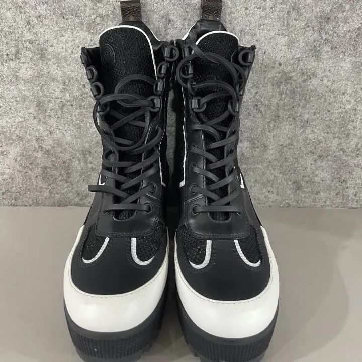 Louis Vuitton Louis Vuitton Chunky Sole Black Ankle Boots -2508 Size US 5.5 / EU 38 - 2 Thumbnail