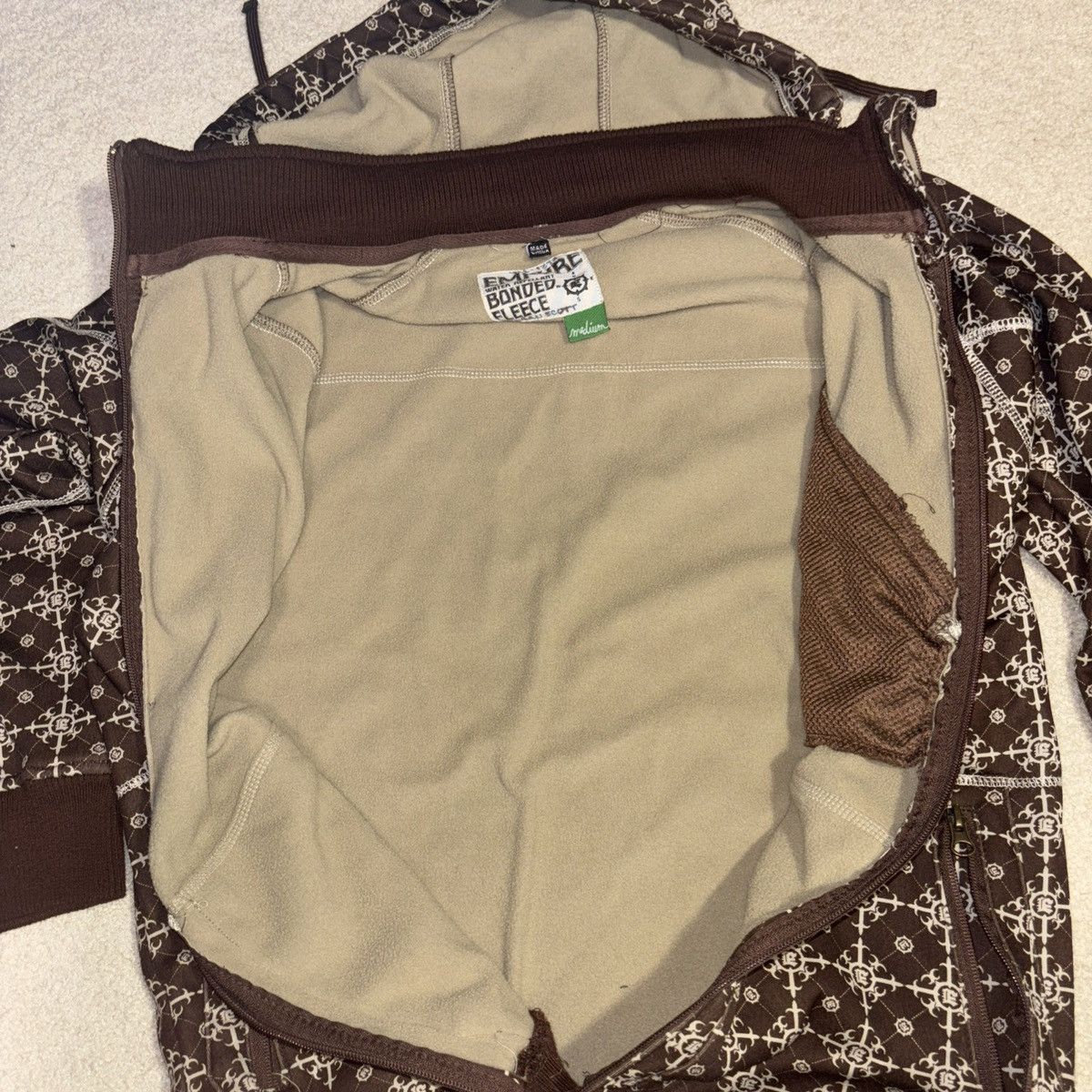 Designer × Empyre Empyre Brown Zip Up Hoodie Size Medium Zipper Pockets Size US M / EU 48-50 / 2 - 8 Thumbnail