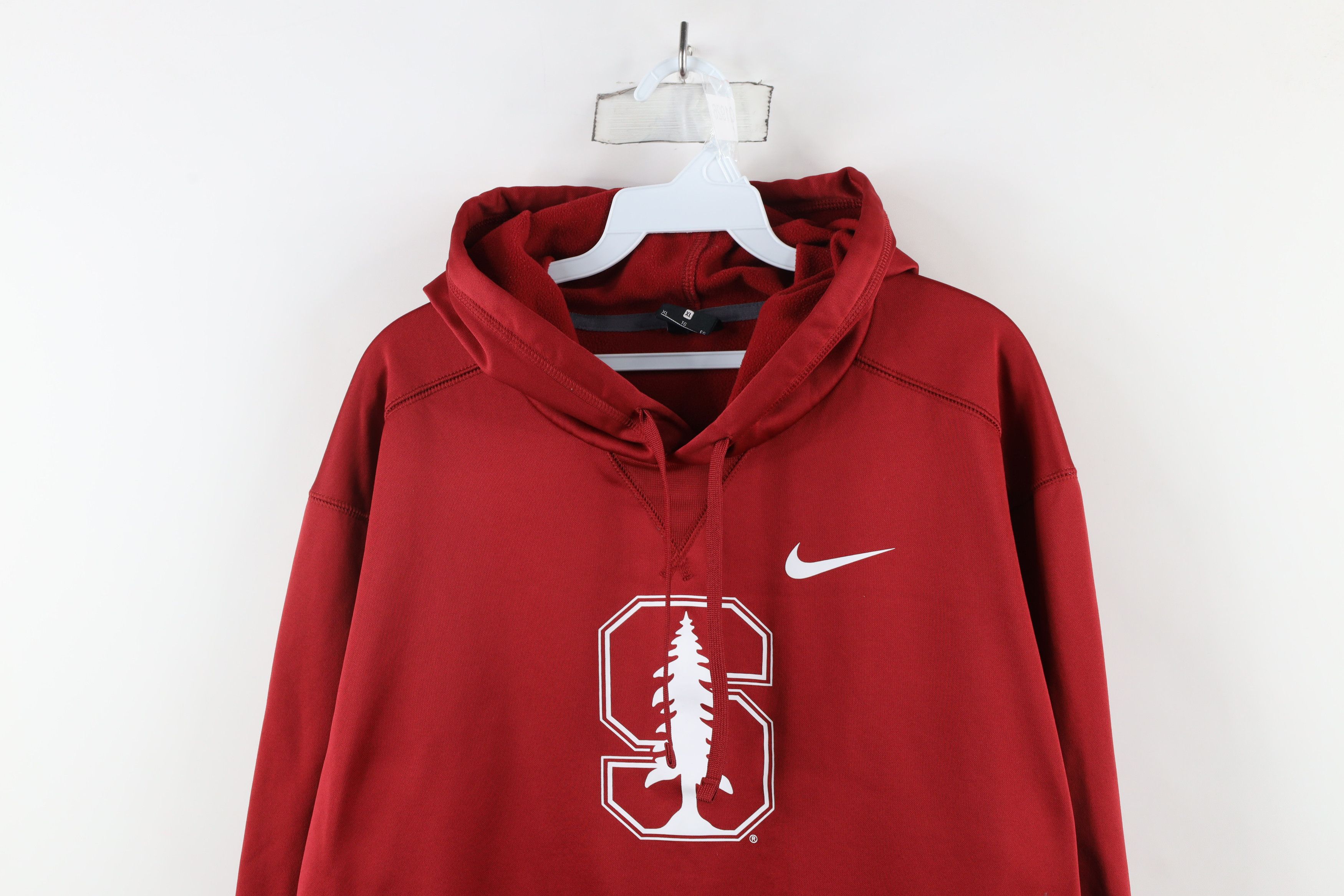 Nike × Vintage Nike Distressed Stanford University Hoodie Sweatshirt Red Size US XL / EU 56 / 4 - 2 Thumbnail
