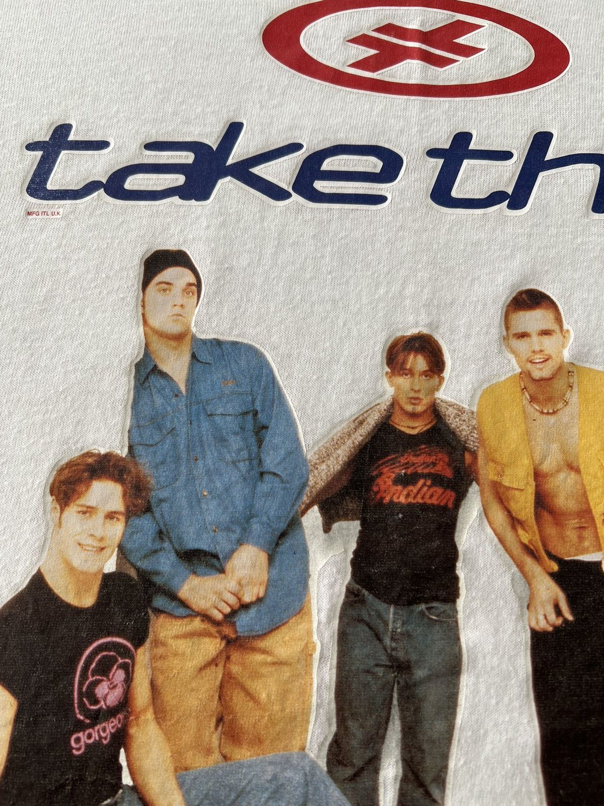 Band Tees Vintage 1993 Take That Pop Band White T-shirt Size US L / EU 52-54 / 3 - 5 Thumbnail
