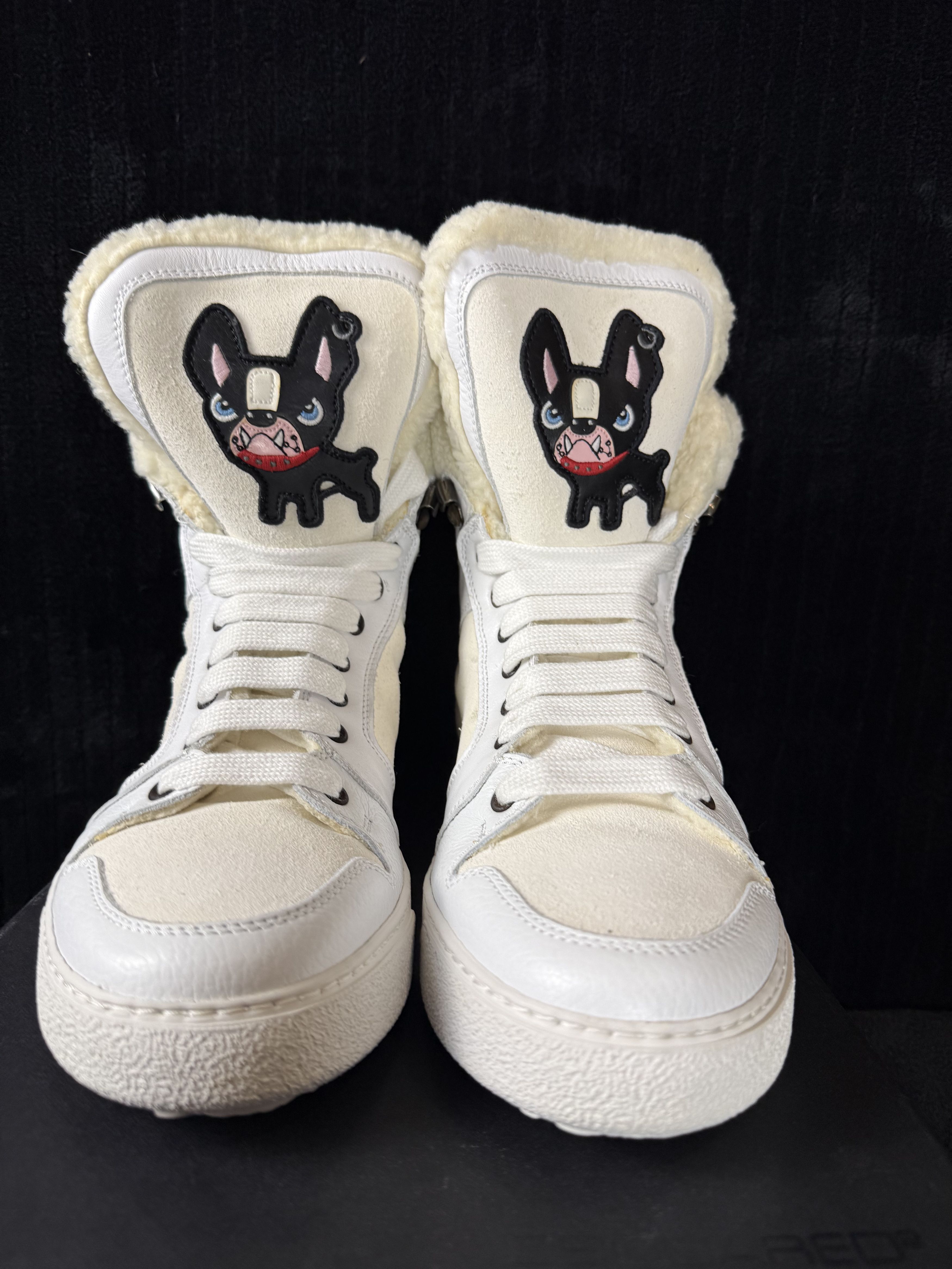 Dsquared2 Dsquared Sherling Hightop Dog Patch White/Cream Size US 9 / EU 42 - 4 Thumbnail