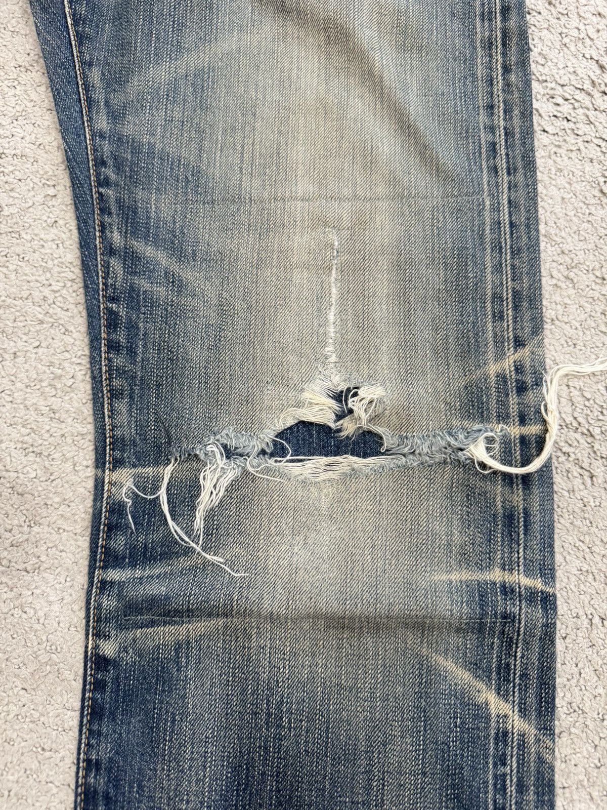 Levi's Best Buy‼️ Vintage 90's Levis 505 Thrashed Selvedge Denim Size US 34 / EU 50 - 7 Thumbnail