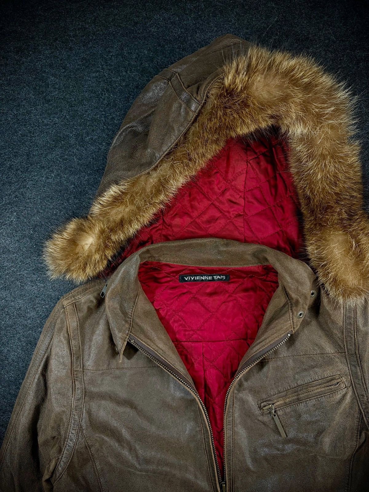 Vivienne Tam Vivienne Tam Double Zip Leather Jacket Raccoon Fur Hood Size M / US 6-8 / IT 42-44 - 1 Thumbnail