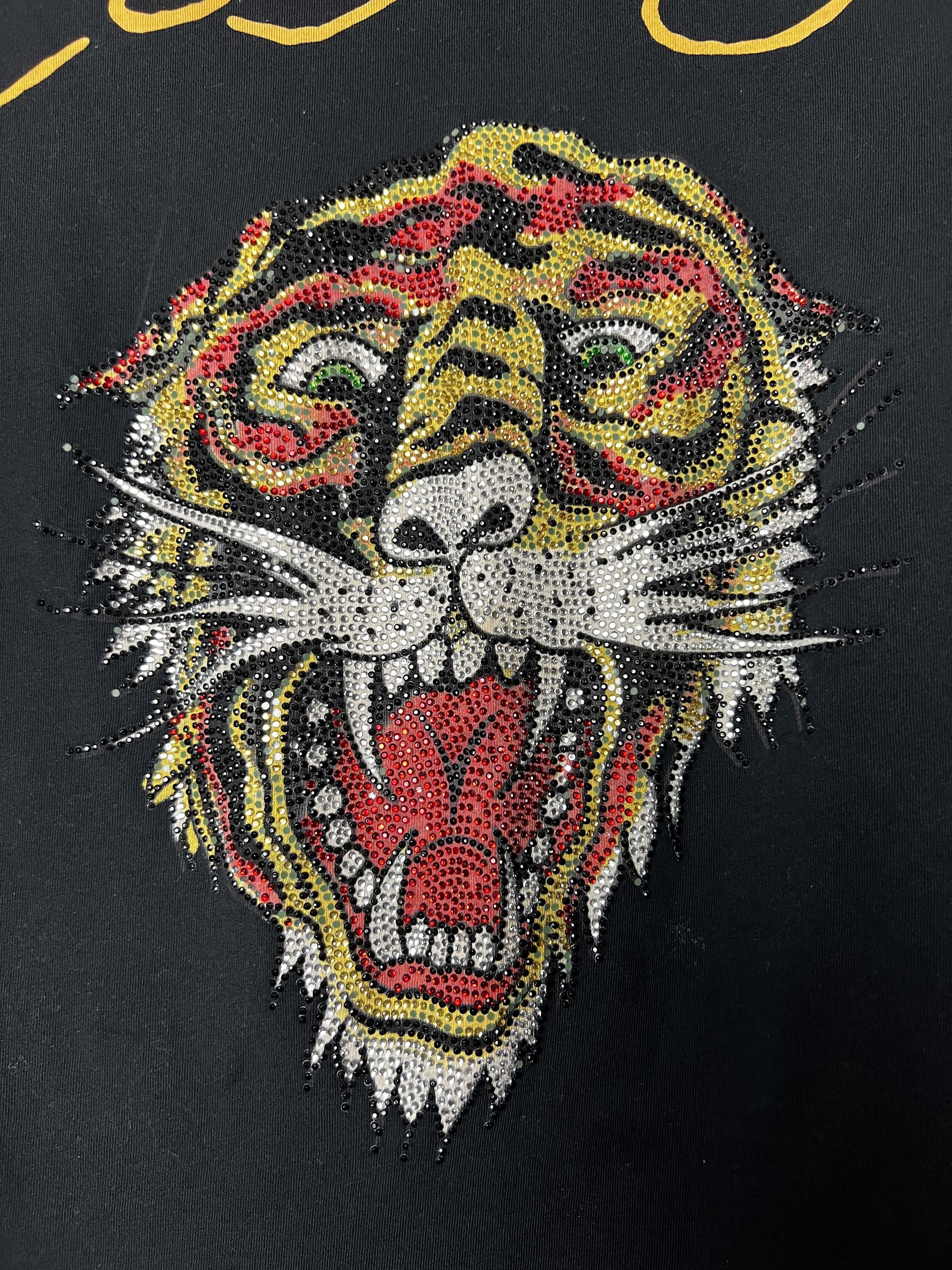 Ed Hardy Vintage Ed Hardy by Christian Audigier Rhinestone Tiger Face Size US S / EU 44-46 / 1 - 3 Thumbnail