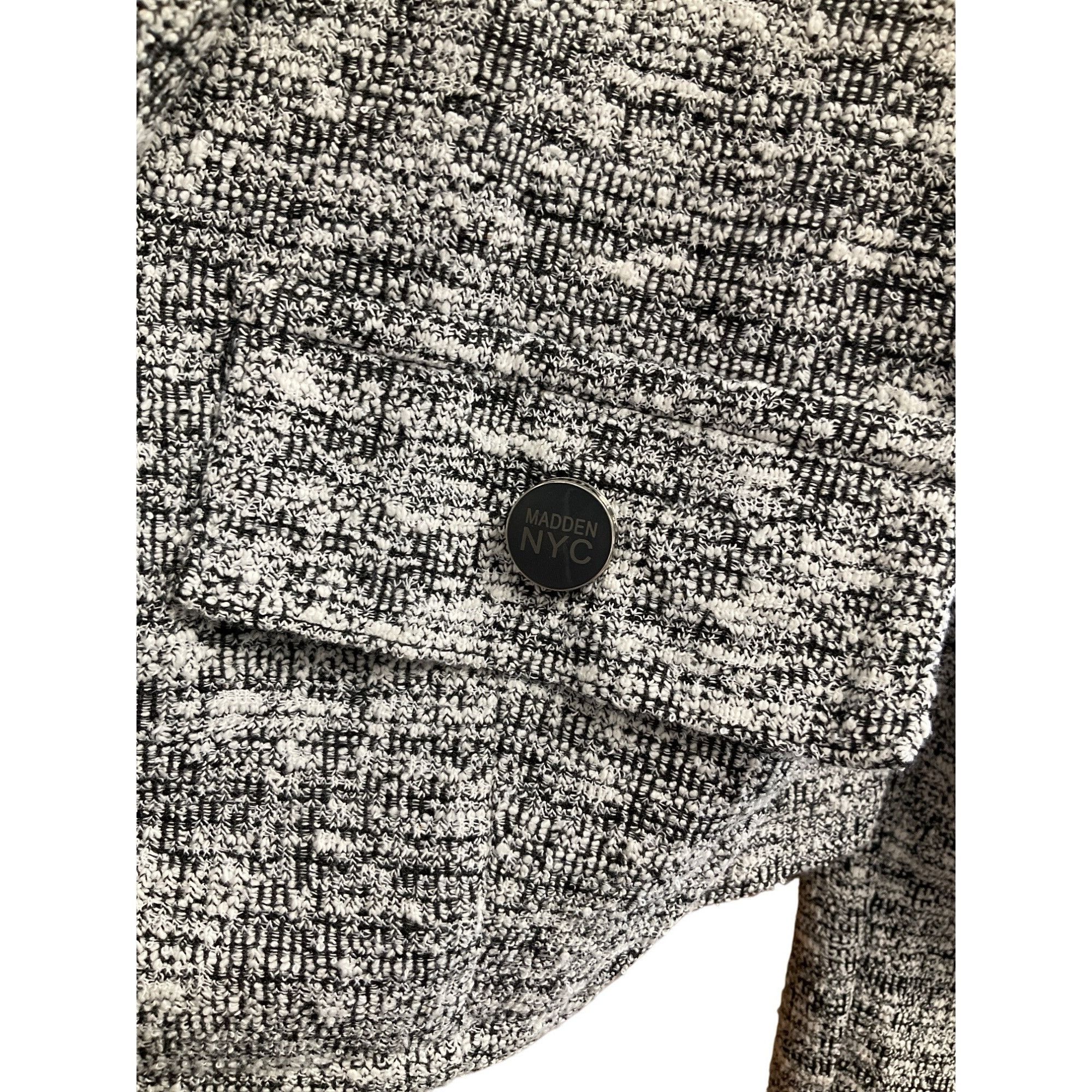 Madden NYC Madden NYC Womens Tweed Cropped Blazer Jacket Size S Size S / US 4 / IT 40 - 3 Thumbnail