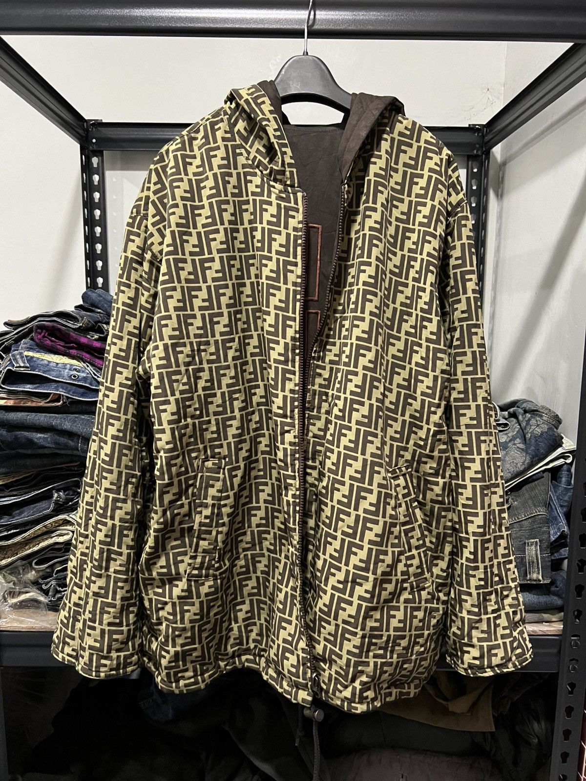 Fendi FENDI reversible jacket monogram/big logo design Size US XXL / EU 58 / 5 - 1 Thumbnail