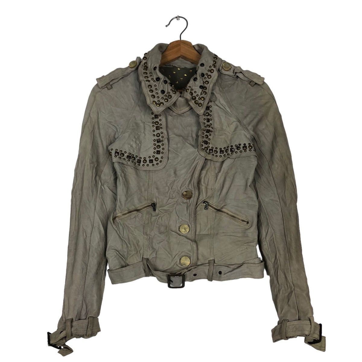 Japanese Brand 🔥90’s Vintage True Leather Biker Jacket Cropped Vera Pelle Size US S / EU 44-46 / 1 - 1 Thumbnail