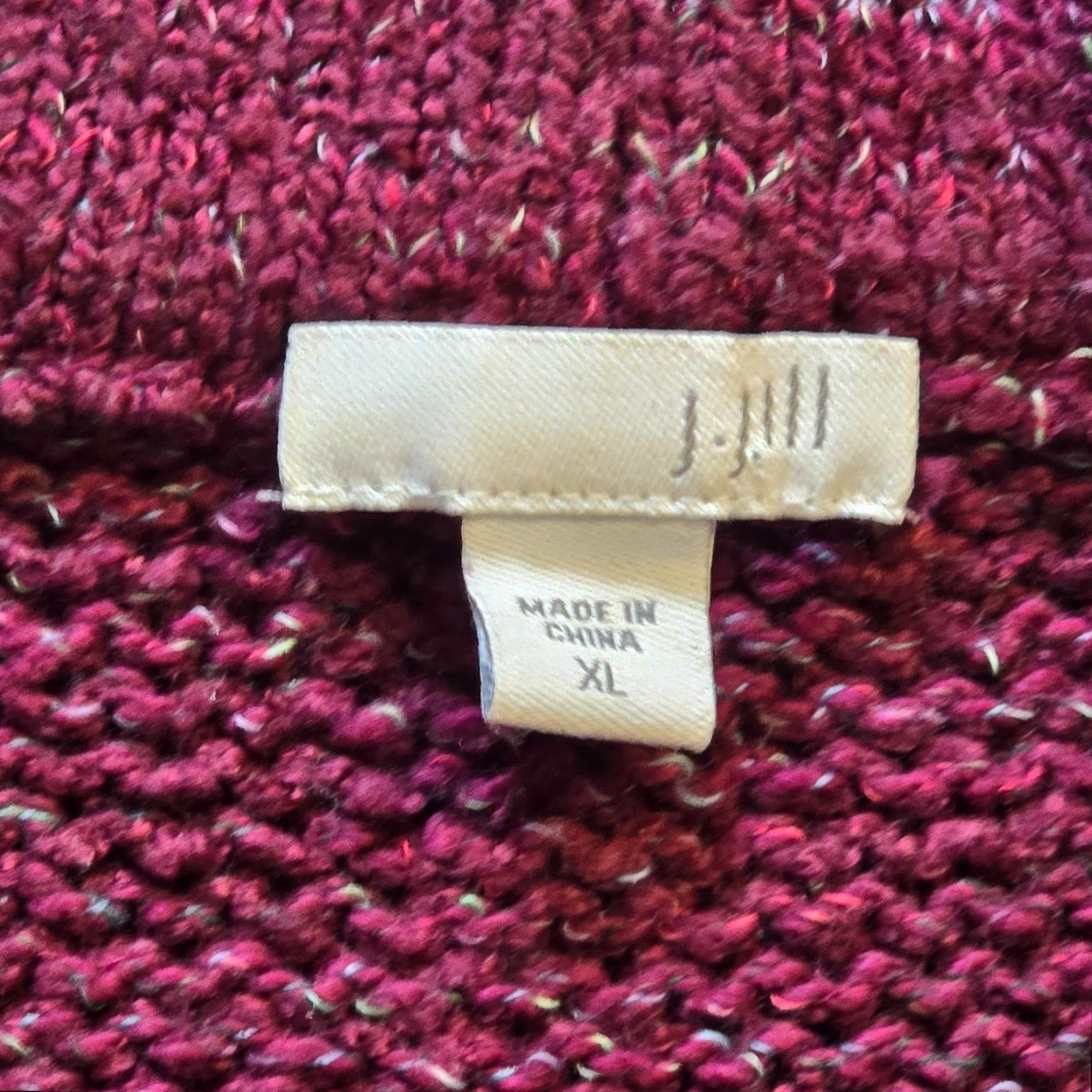 J. Jill VINTAGE J Jill Cardigan Womens XL Red Burgundy Aztec Long Duster Sweater Capsule Size XL / US 12-14 / IT 48-50 - 4 Thumbnail
