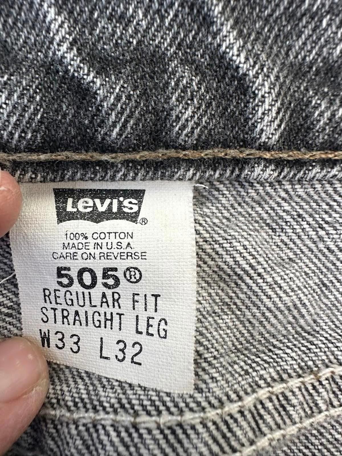 Levi's Levi’s 505 Faded Black Jeans USA 33x32 Size US 33 - 4 Thumbnail