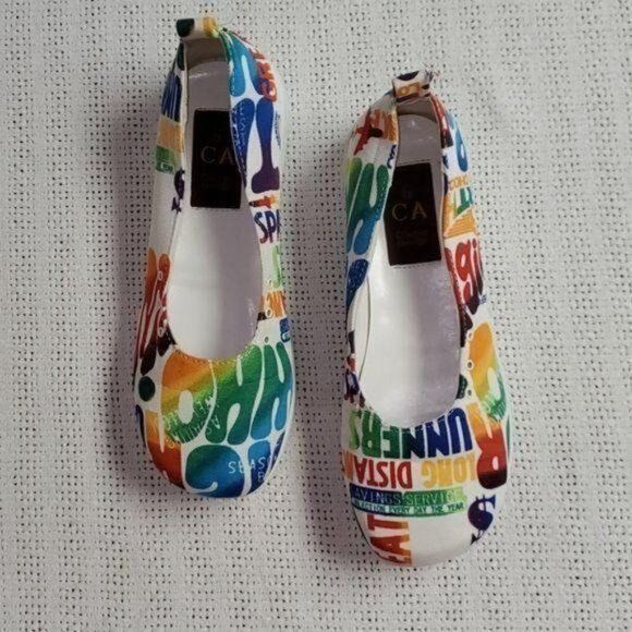 Designer CA Collection Carrina Mod Colorful Graphics Sz. 8.5 Slip-on Size US 8.5 / IT 38.5 - 2 Thumbnail